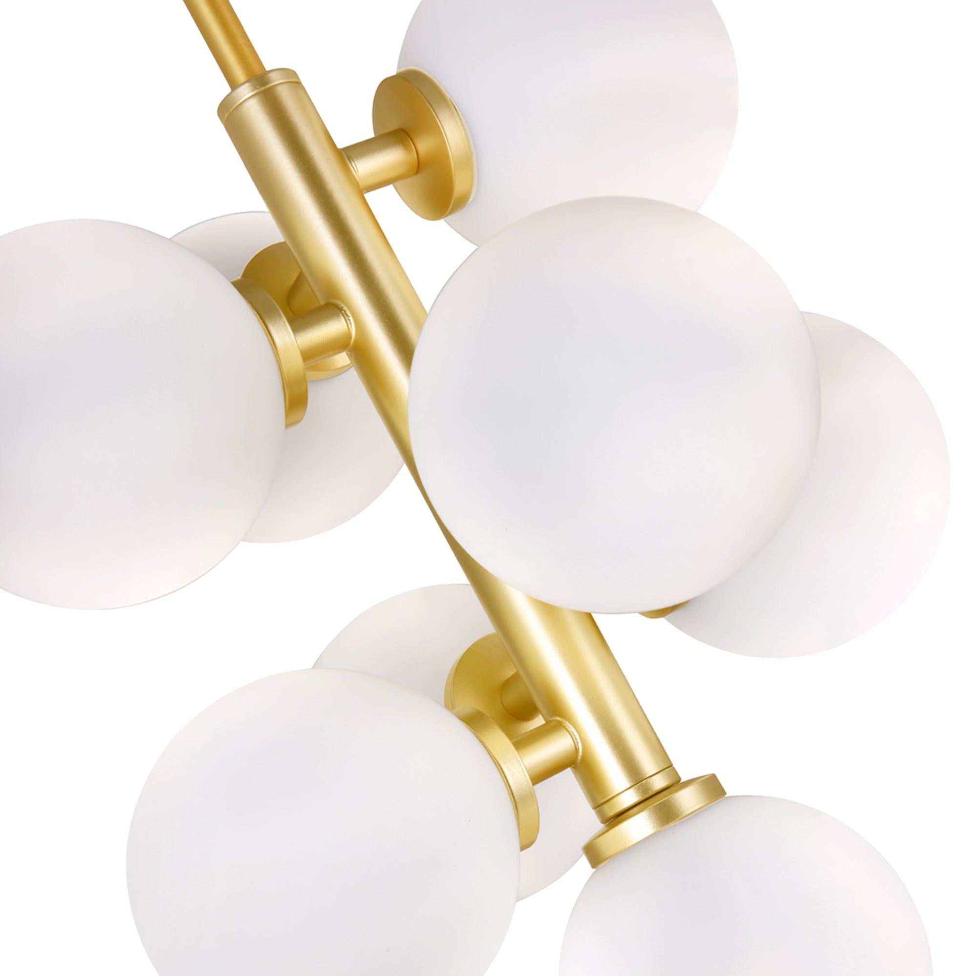 Arya 8 Light Satin Gold Pendant - CWI Lighting
