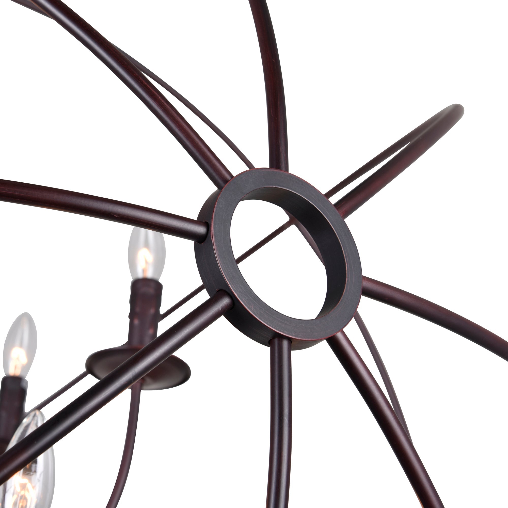 Arza 12 Light Brown Chandelier - CWI Lighting