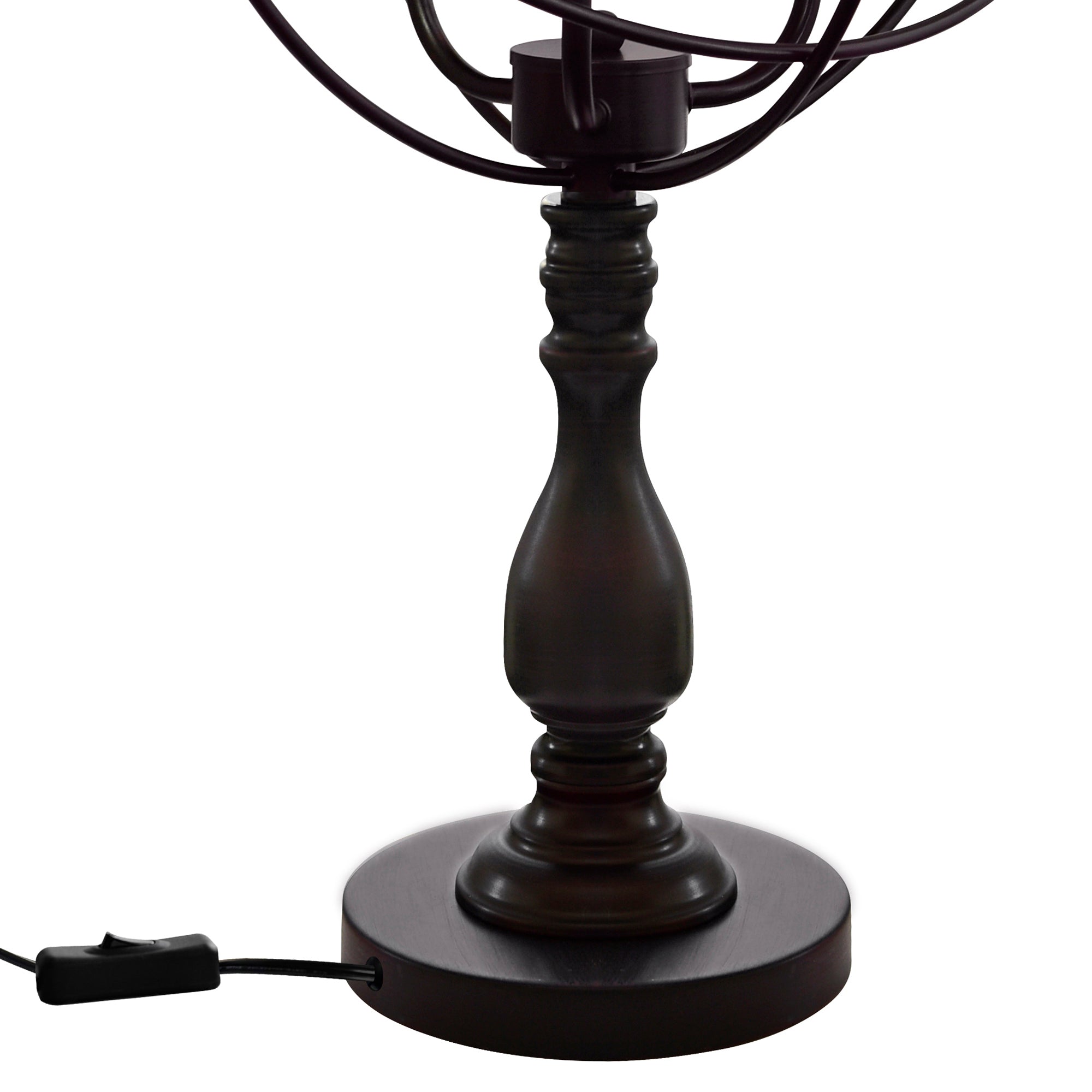 Arza 3 Light Table Lamp With Brown Finish - CWI Lighting