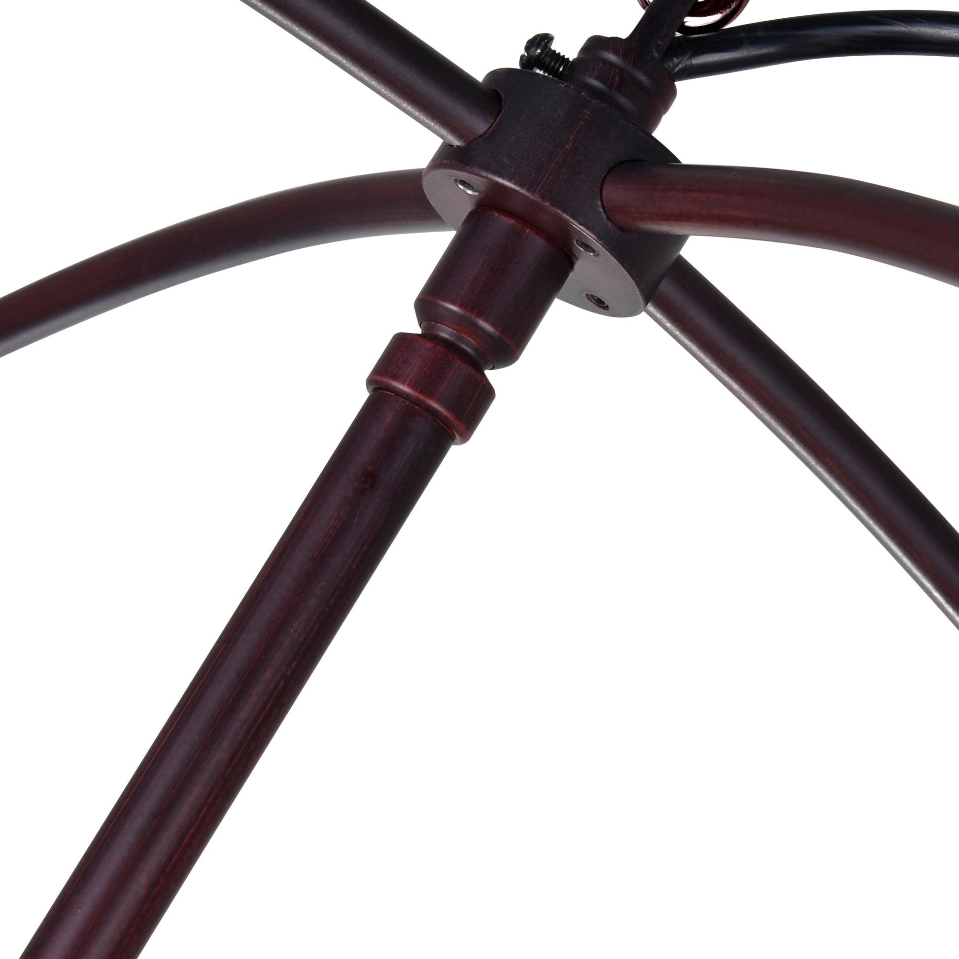 Arza 8 Light Up Chandelier With Brown Finish - CWI Lighting
