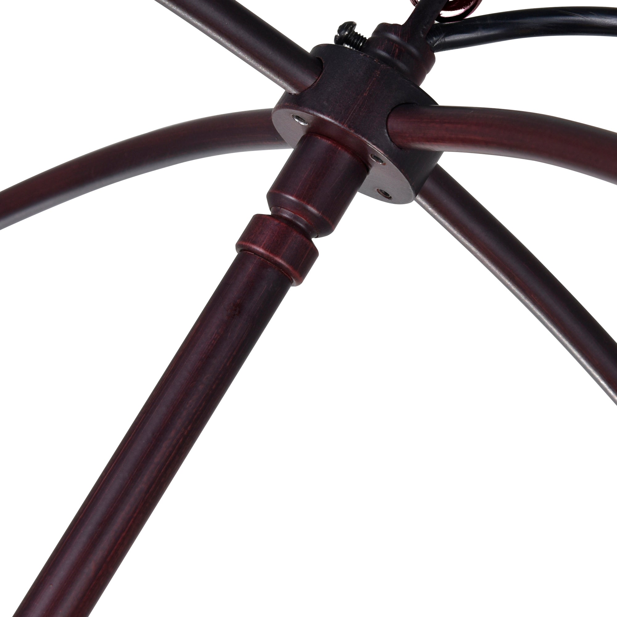 Arza 8 Light Up Chandelier With Brown Finish - CWI Lighting