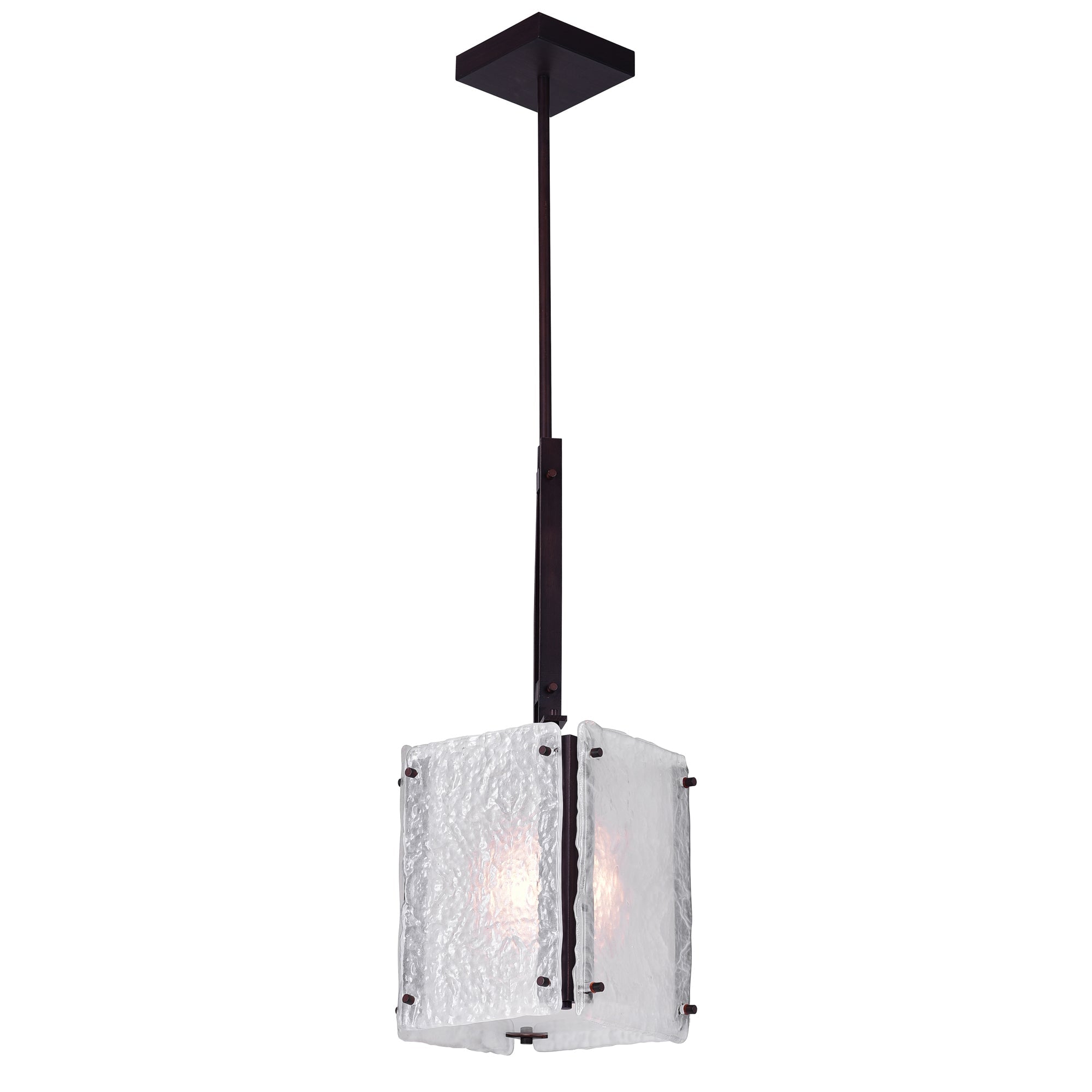 Assunta 1 Light Pendant With Black Finish - CWI Lighting
