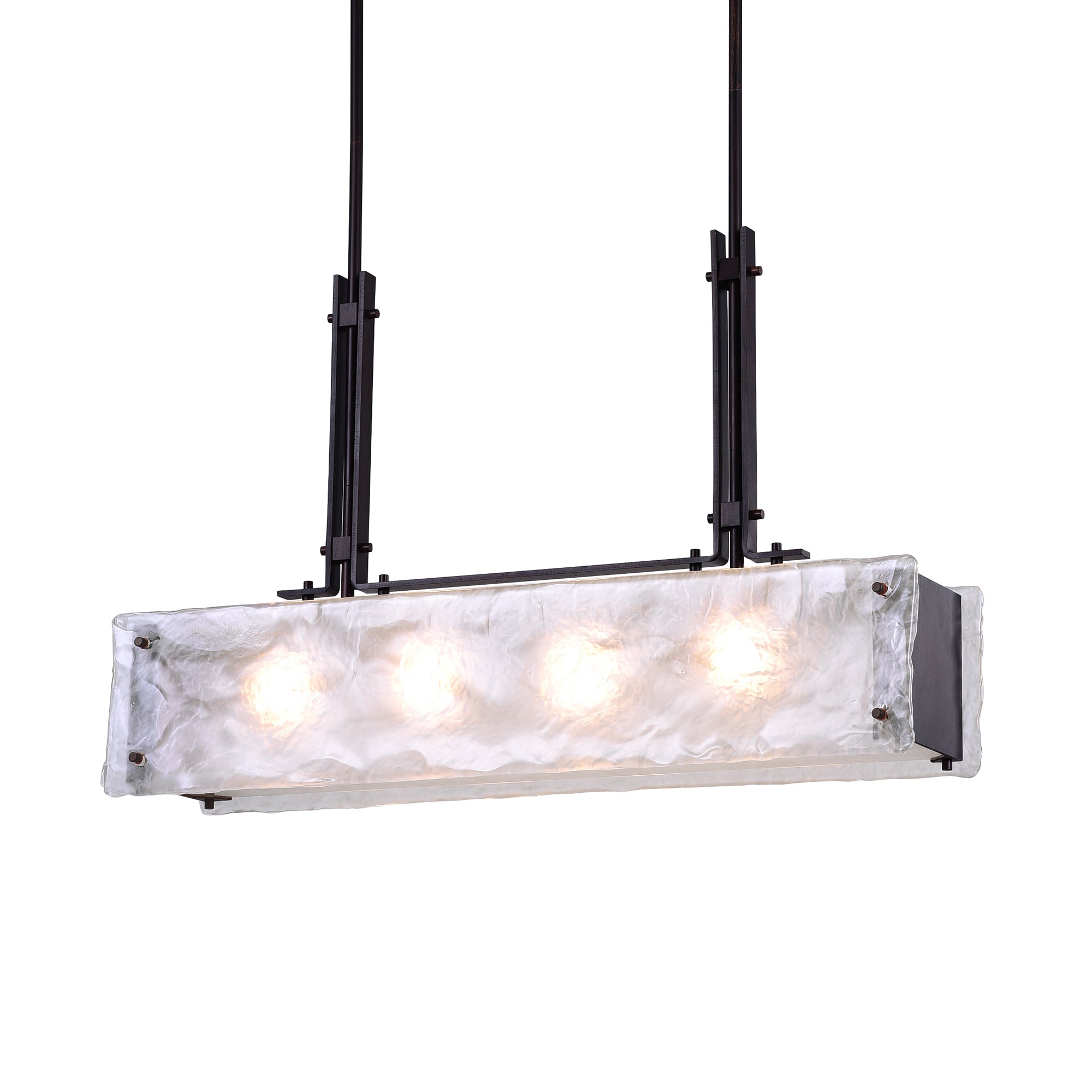 Assunta 4 Light Chandelier With Black Finish - CWI Lighting