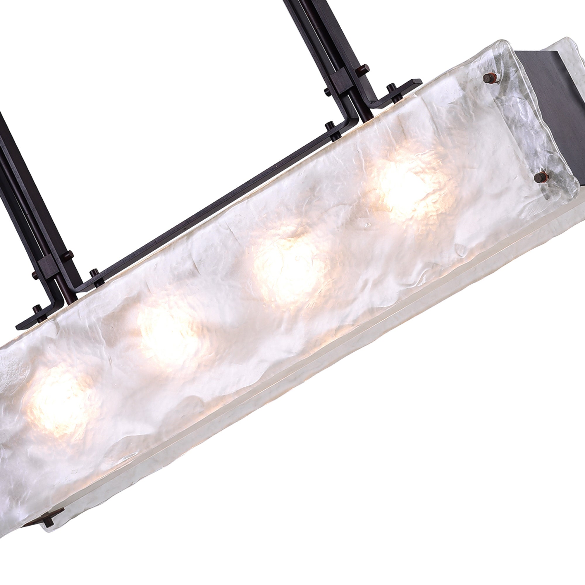 Assunta 4 Light Chandelier With Black Finish - CWI Lighting