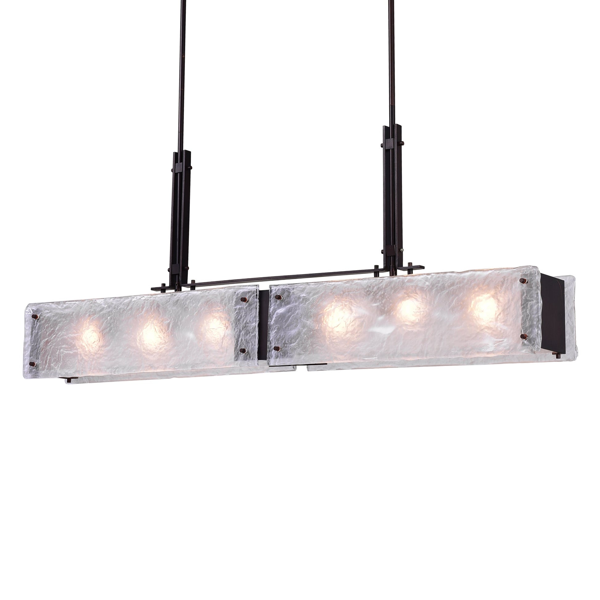 Assunta 6 Light Chandelier With Black Finish - CWI Lighting