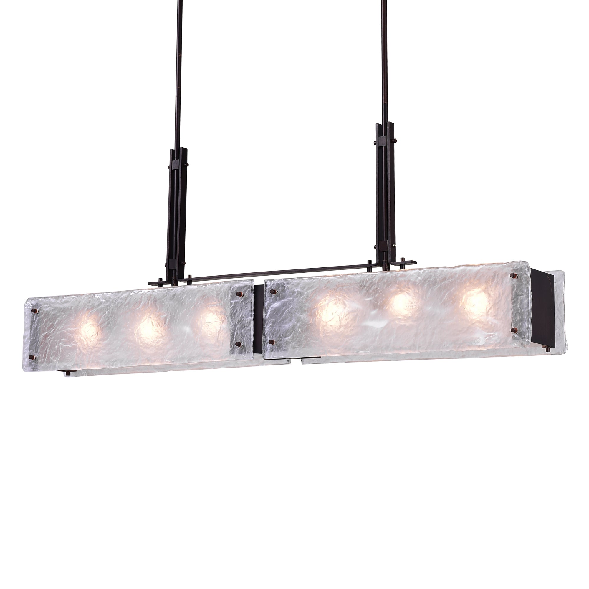 Assunta 6 Light Chandelier With Black Finish - CWI Lighting