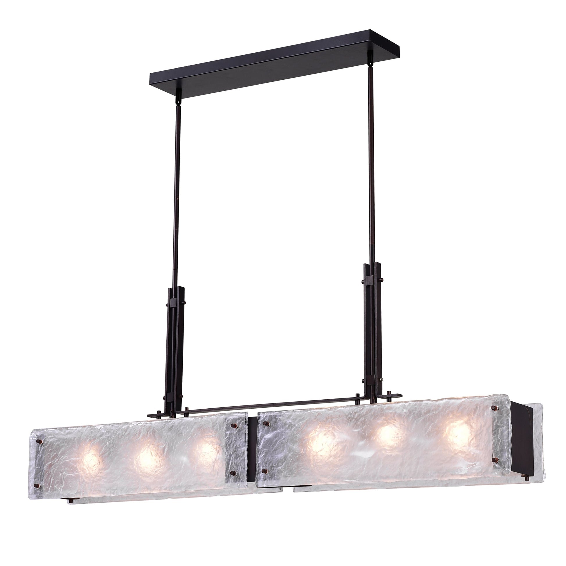 Assunta 6 Light Chandelier With Black Finish - CWI Lighting