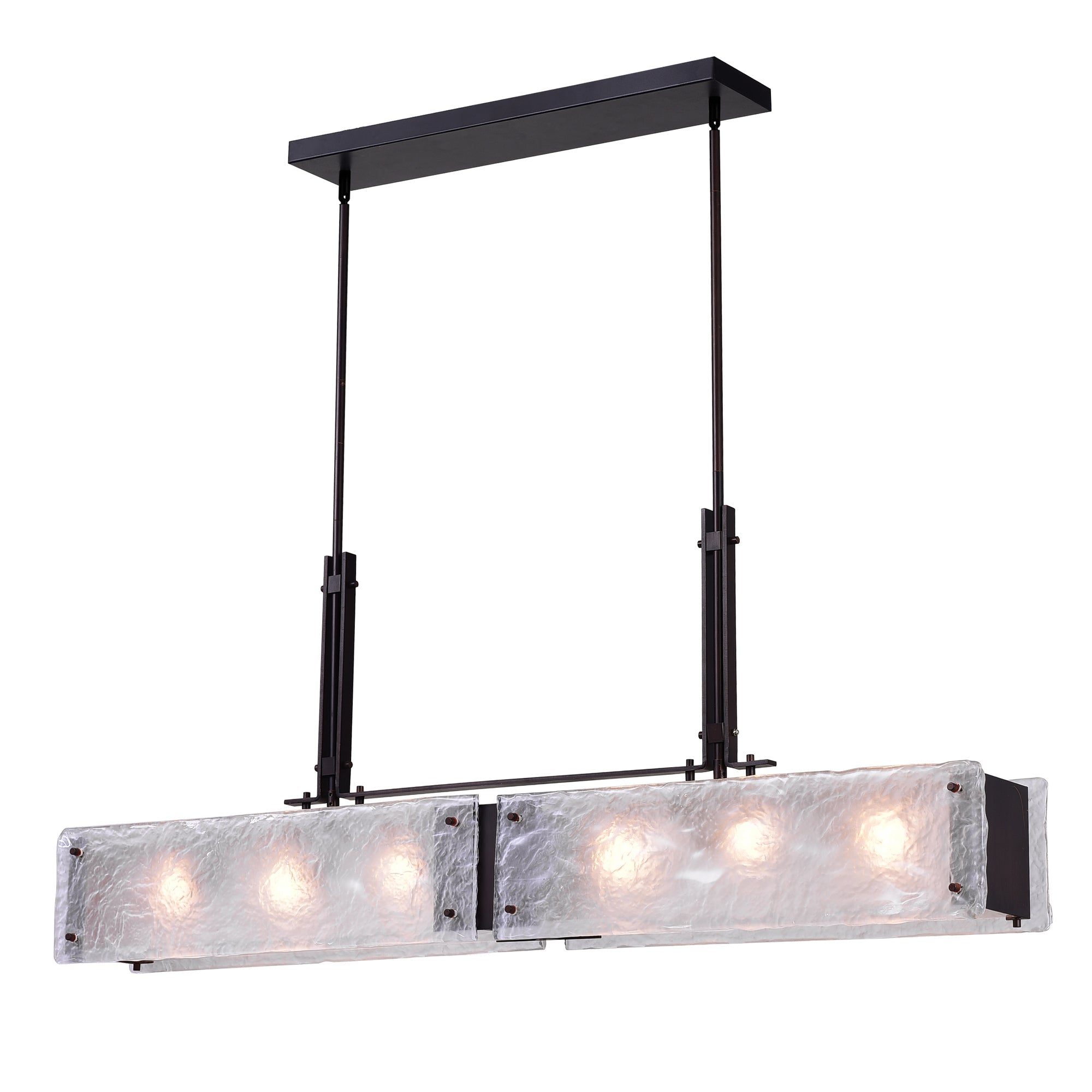 Assunta 6 Light Chandelier With Black Finish - CWI Lighting