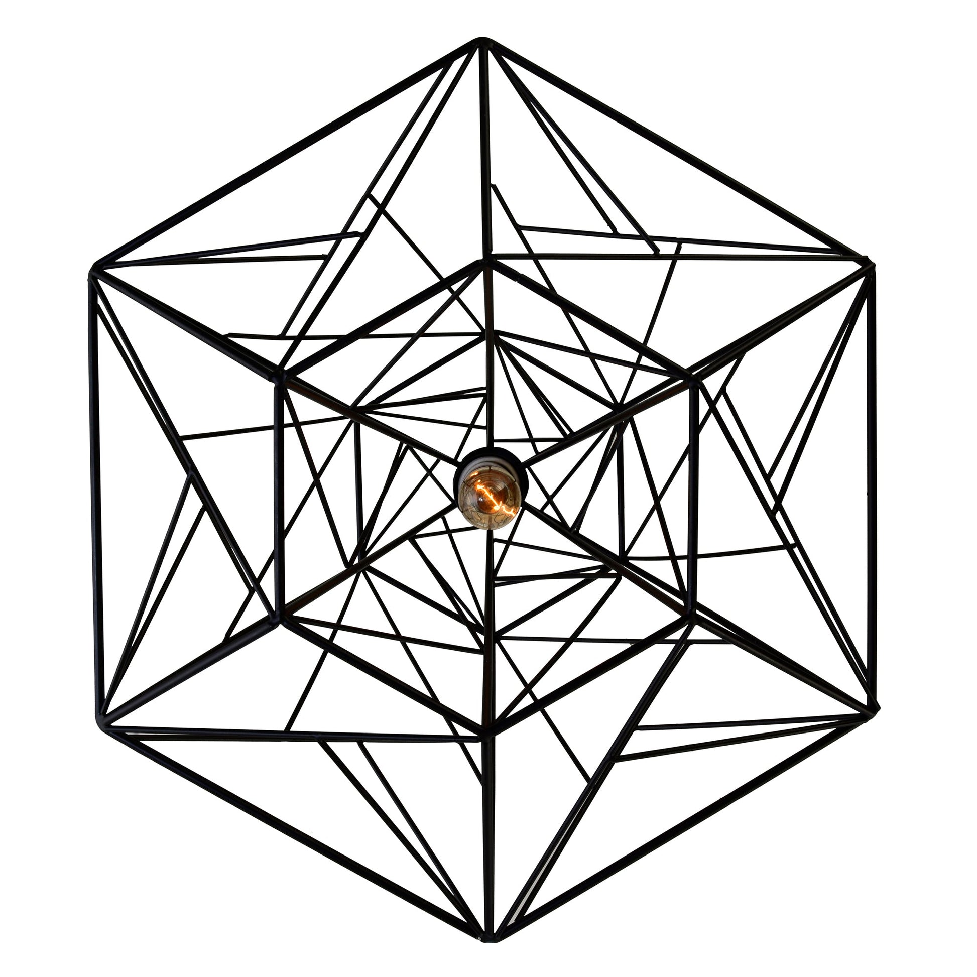 Bagheera 1 Light Black Down Pendant - CWI Lighting