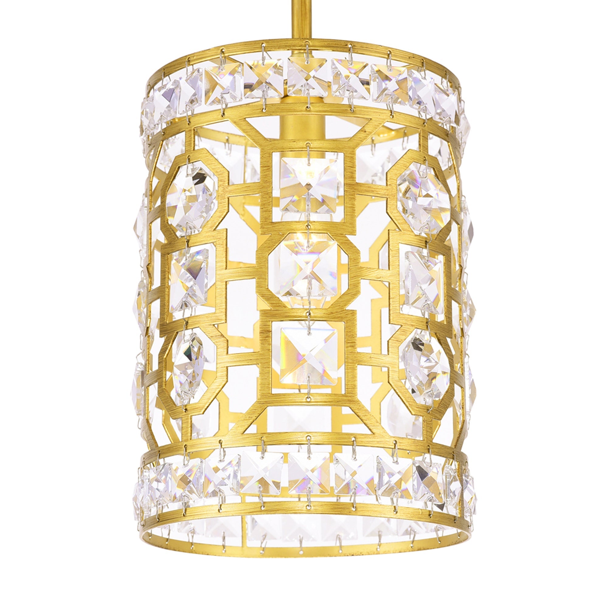 Belinda 1 Light Champagne Pendant - CWI Lighting