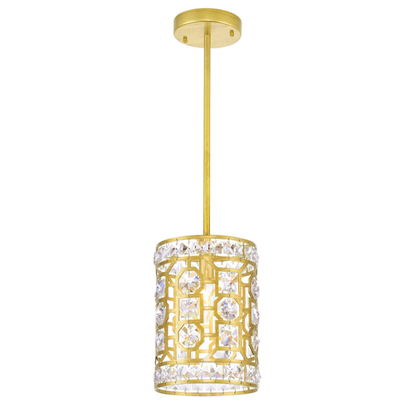 Belinda 1 Light Champagne Pendant - CWI Lighting