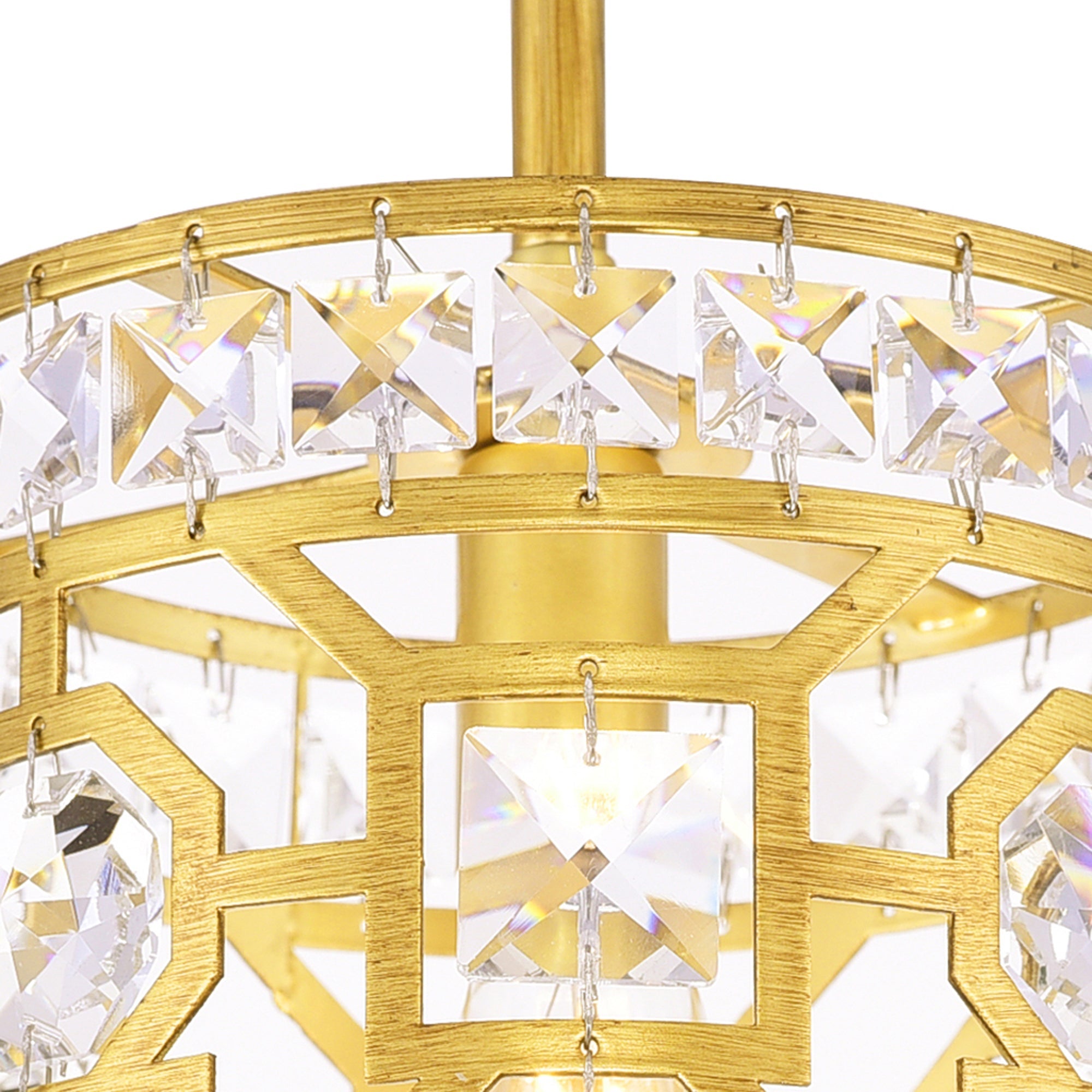 Belinda 1 Light Champagne Pendant - CWI Lighting
