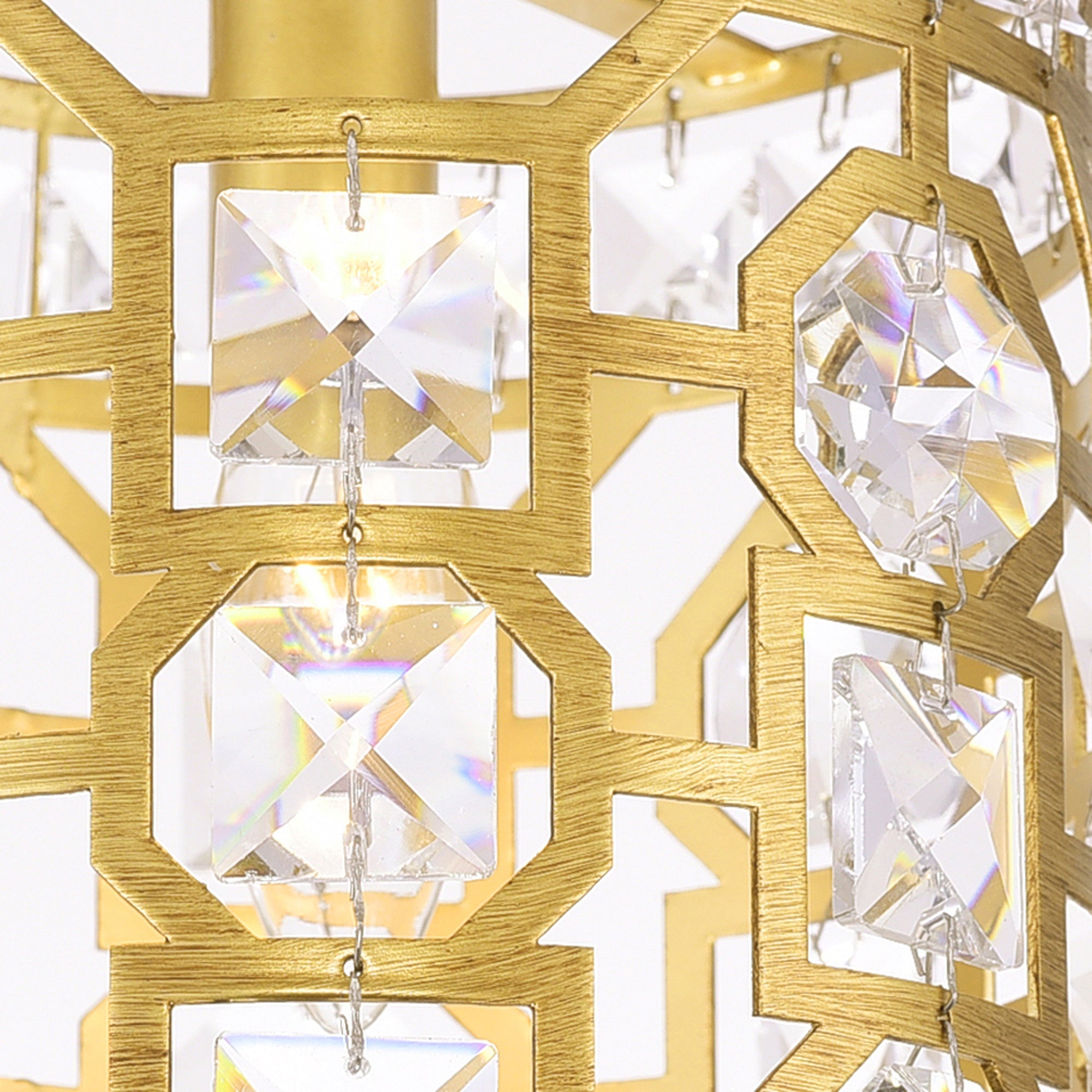 Belinda 1 Light Champagne Pendant - CWI Lighting