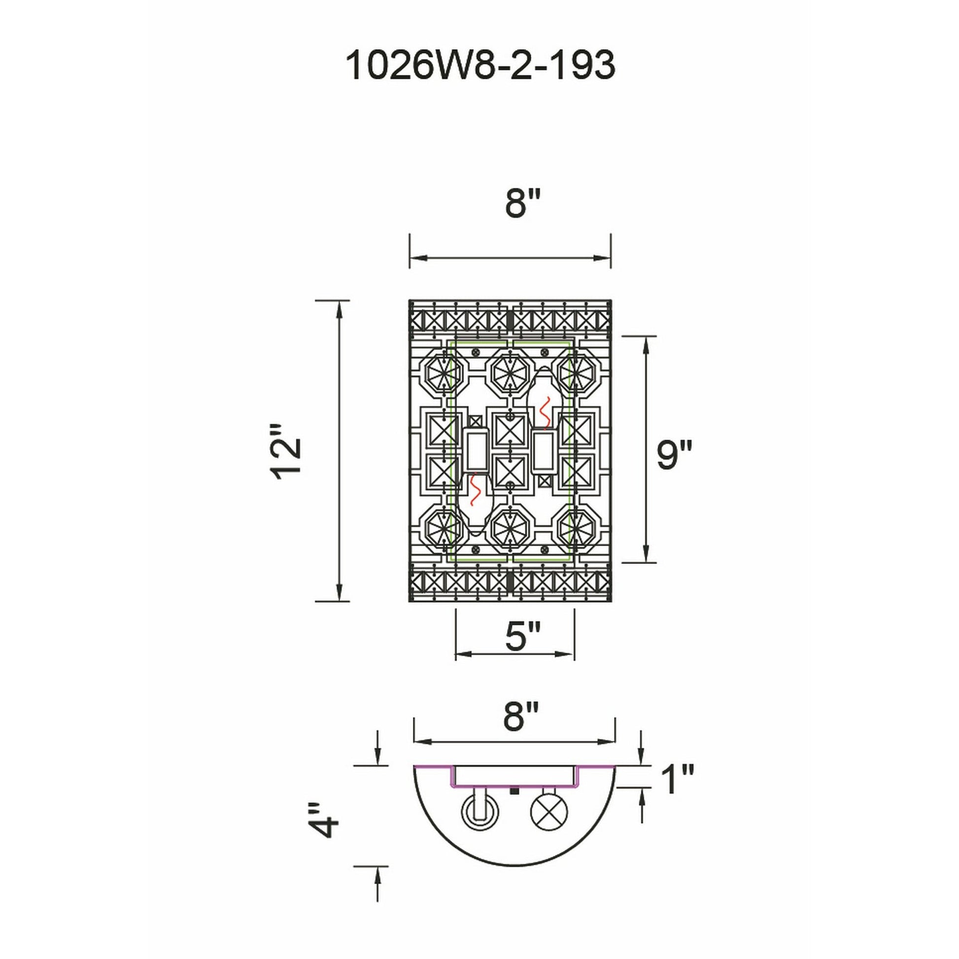 Belinda 2 Light Champagne Wall Sconce - CWI Lighting