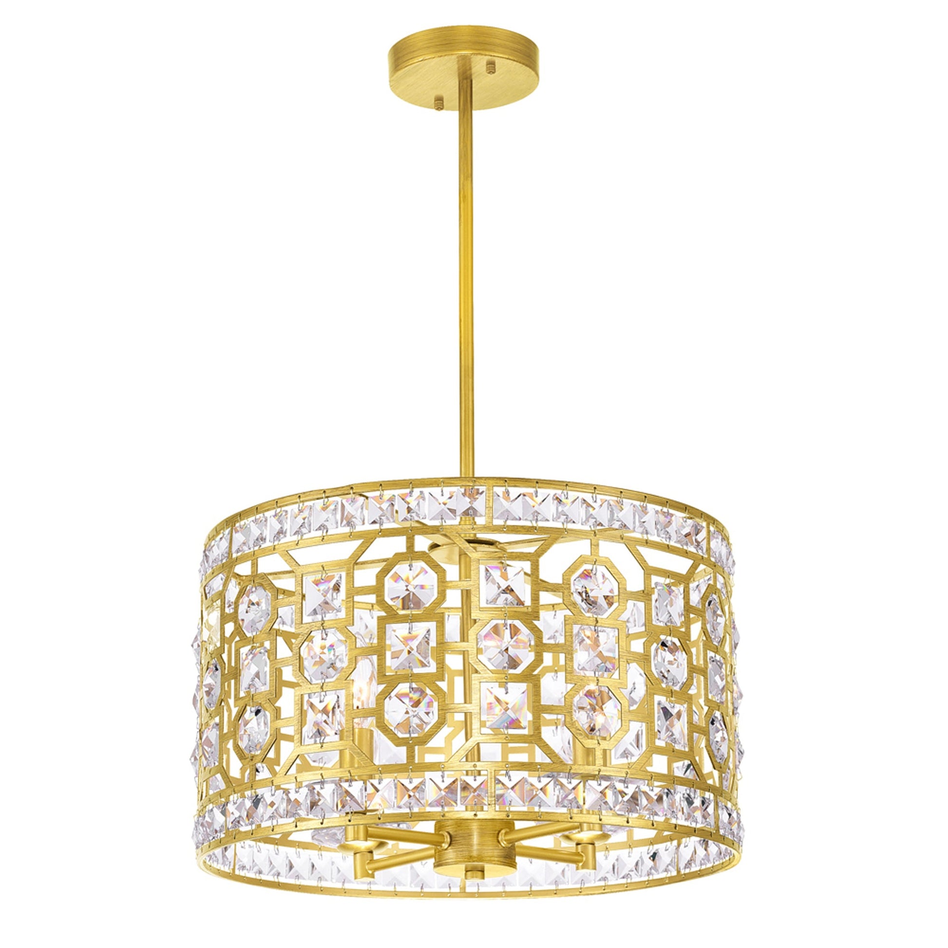 Belinda 4 Light Champagne Chandelier - CWI Lighting