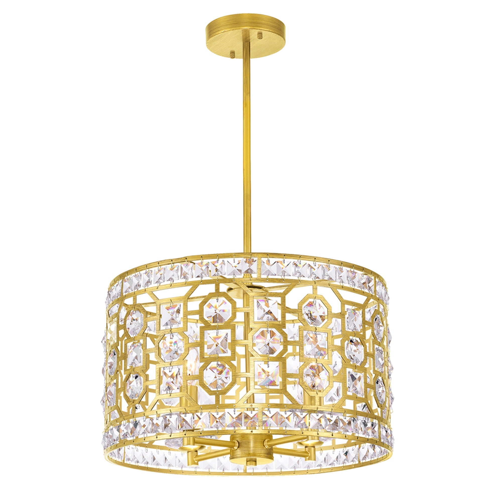 Belinda 4 Light Champagne Chandelier - CWI Lighting