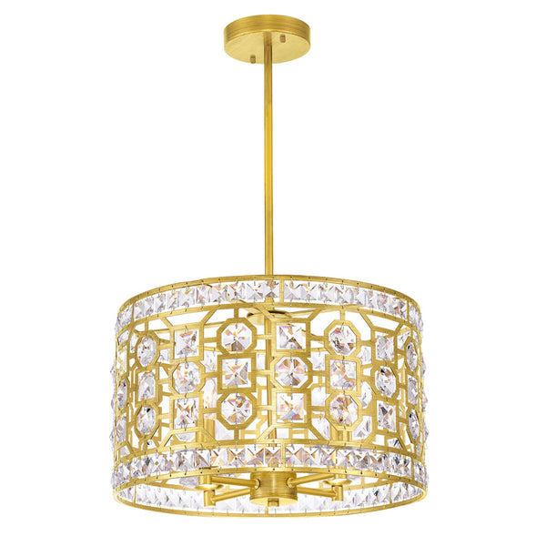 Belinda 4 Light Champagne Chandelier - CWI Lighting