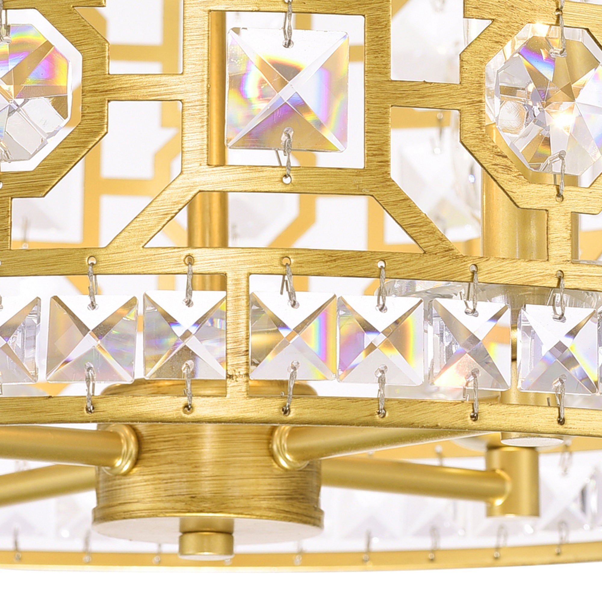 Belinda 4 Light Champagne Chandelier - CWI Lighting