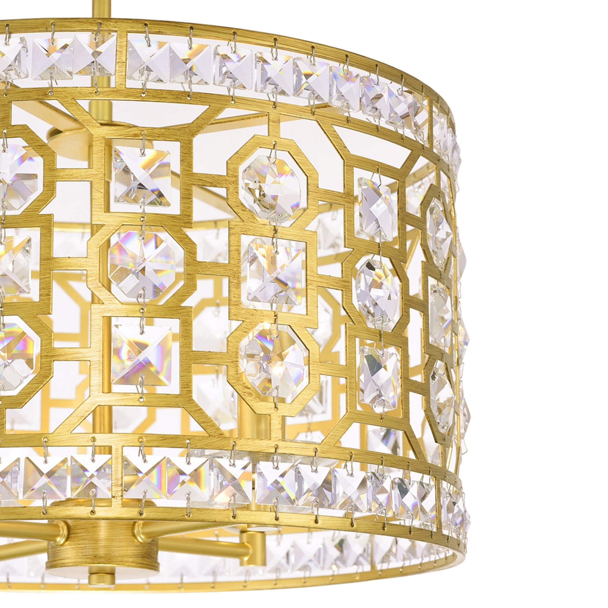 Belinda 4 Light Champagne Chandelier - CWI Lighting