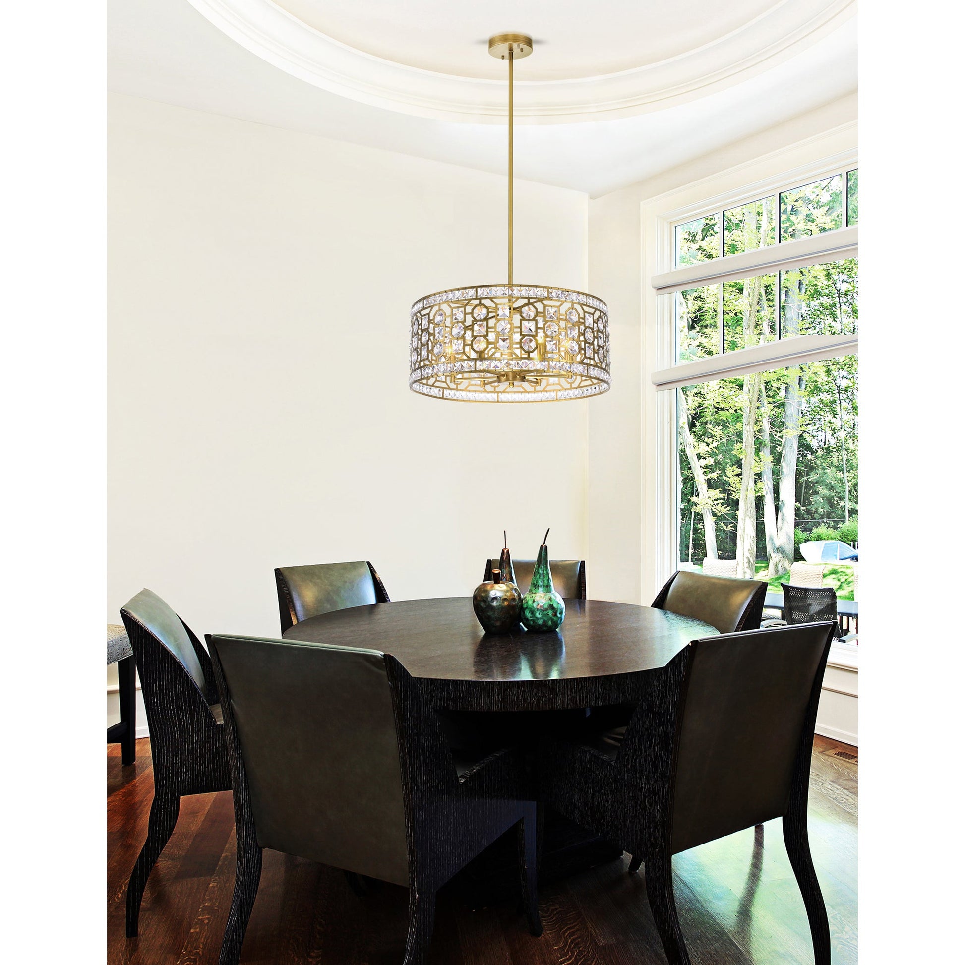 Belinda 6 Light Champagne Chandelier - CWI Lighting