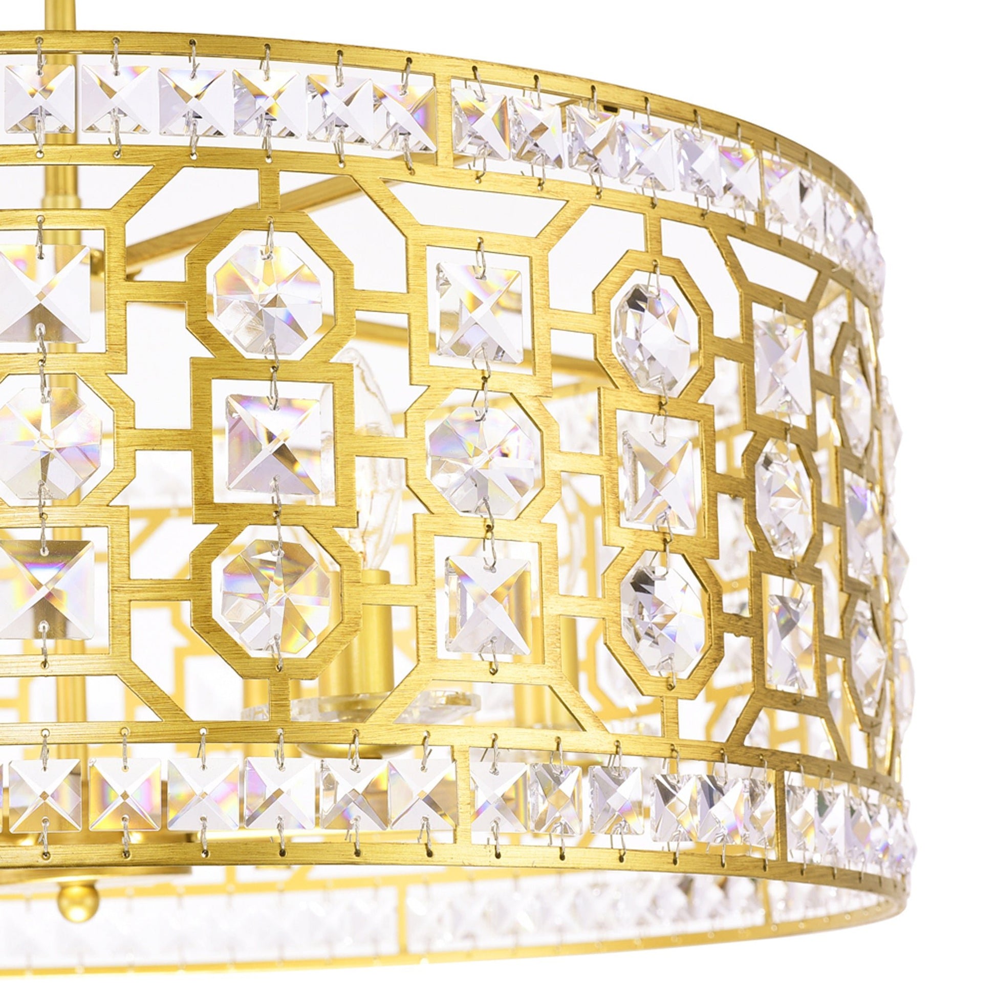 Belinda 6 Light Champagne Chandelier - CWI Lighting