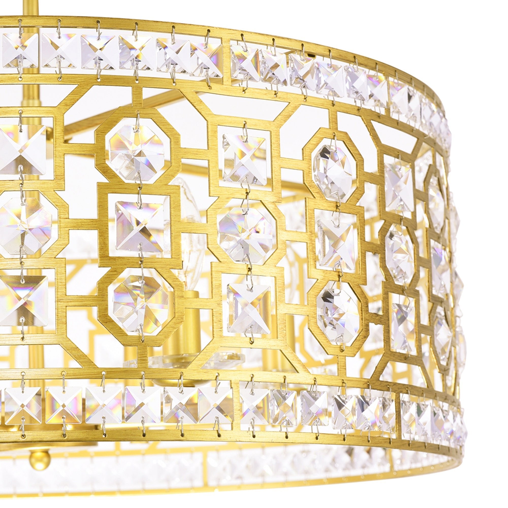 Belinda 6 Light Champagne Chandelier - CWI Lighting