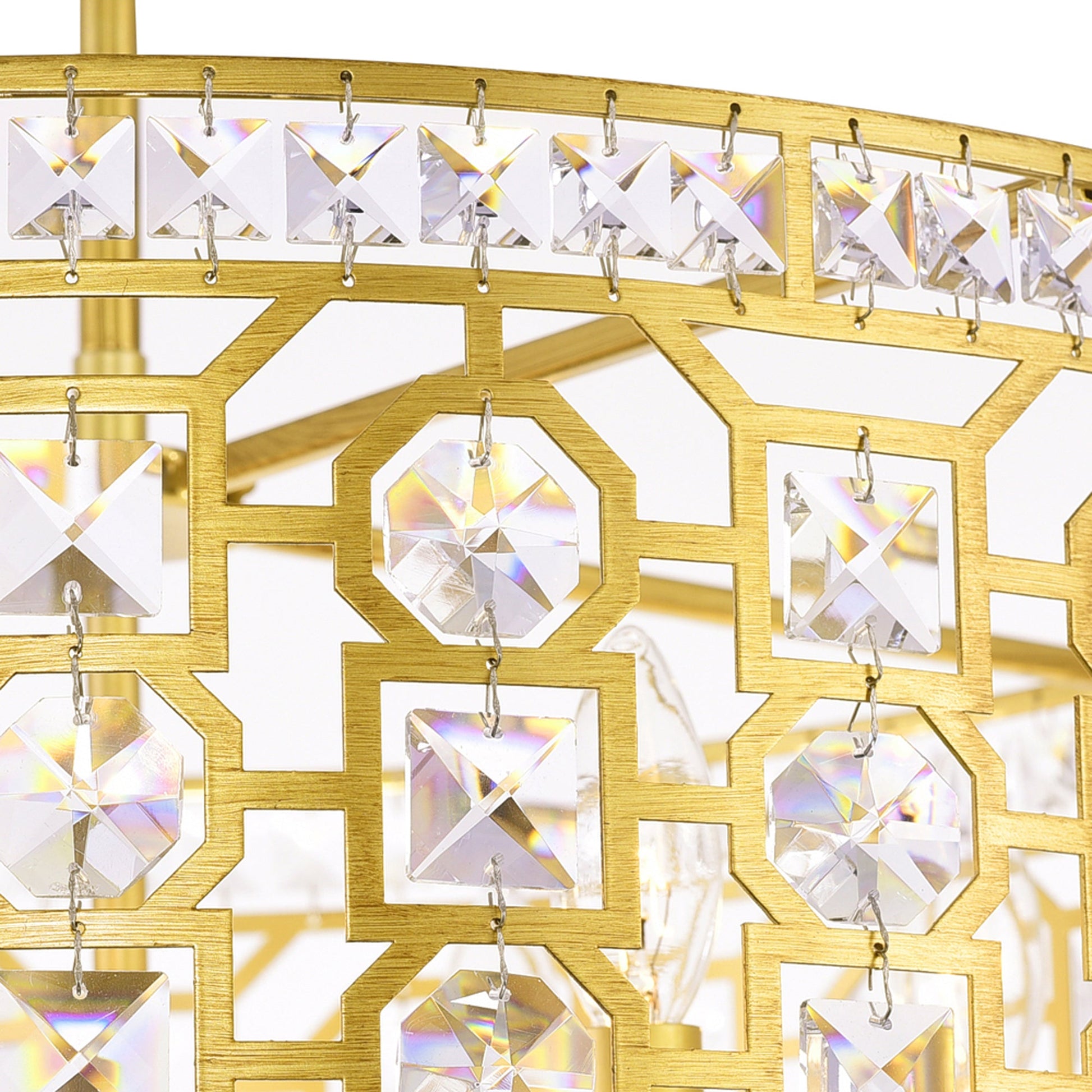Belinda 6 Light Champagne Chandelier - CWI Lighting