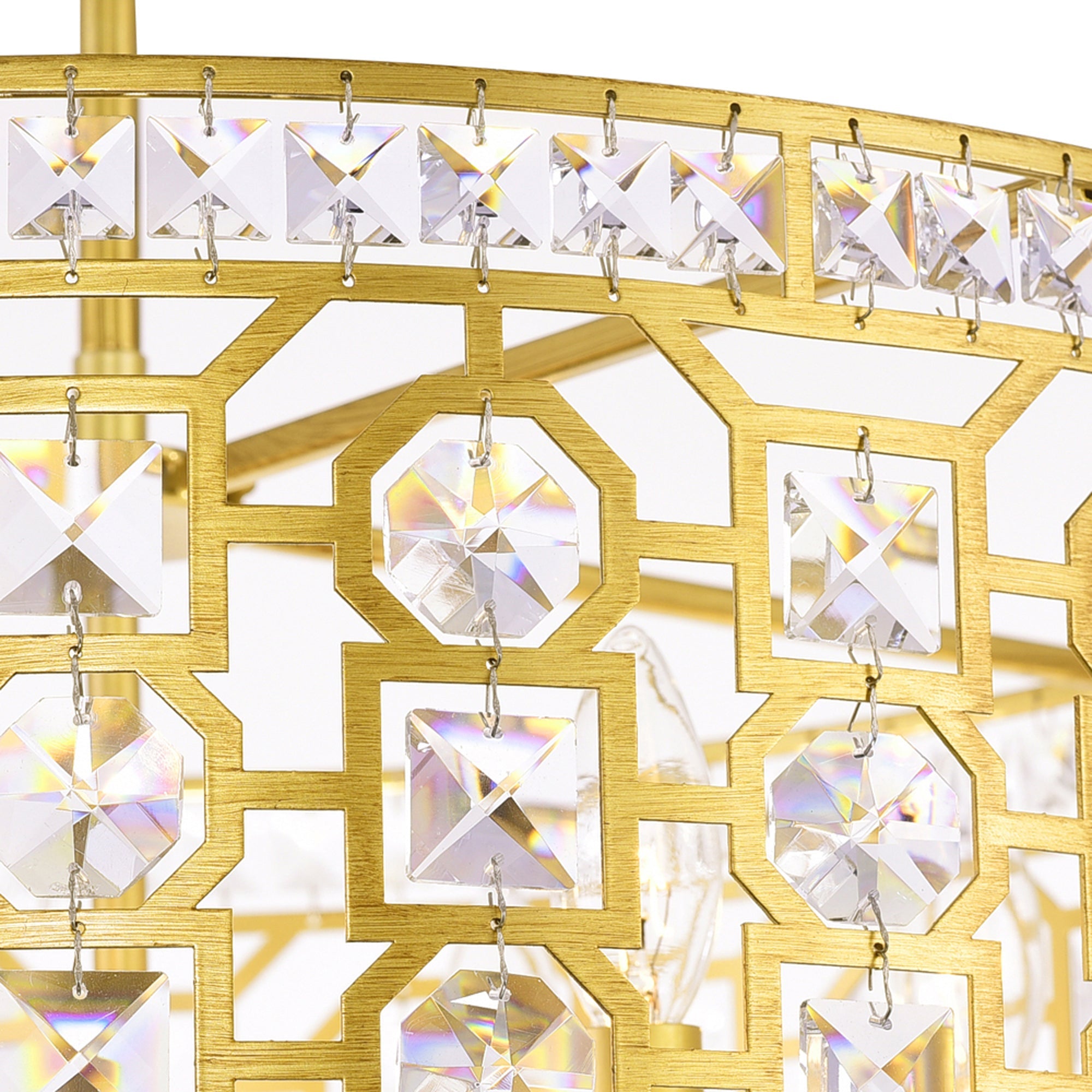 Belinda 6 Light Champagne Chandelier - CWI Lighting
