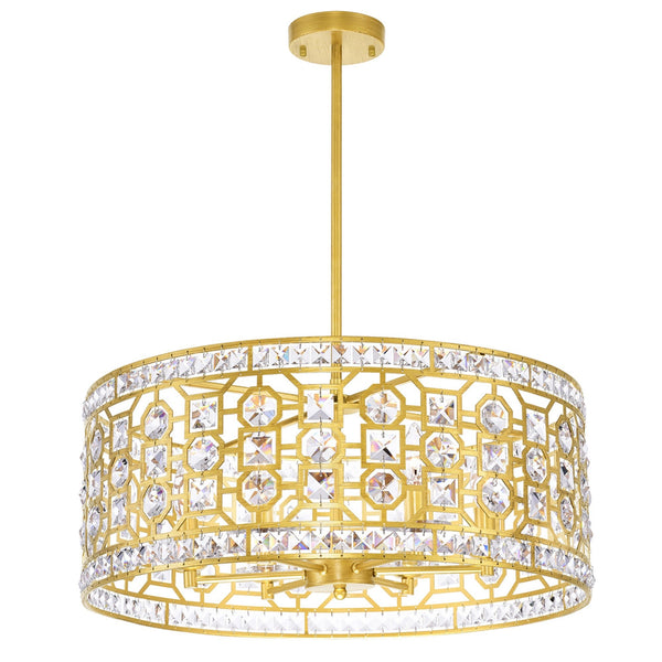 Belinda 6 Light Champagne Chandelier - CWI Lighting
