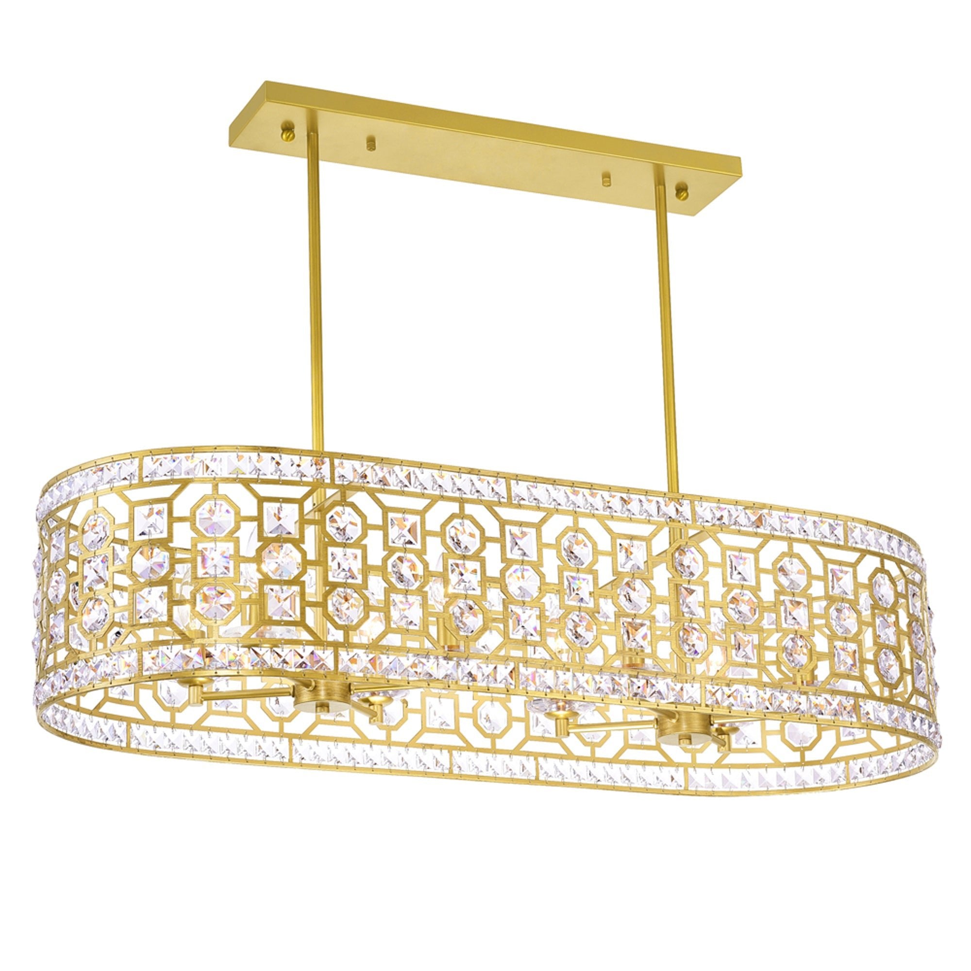 Belinda 8 Light Champagne Chandelier - CWI Lighting