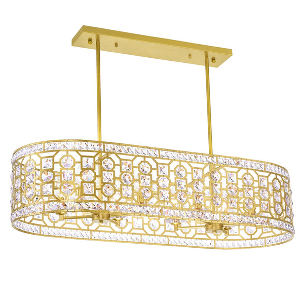 Belinda 8 Light Champagne Chandelier - CWI Lighting