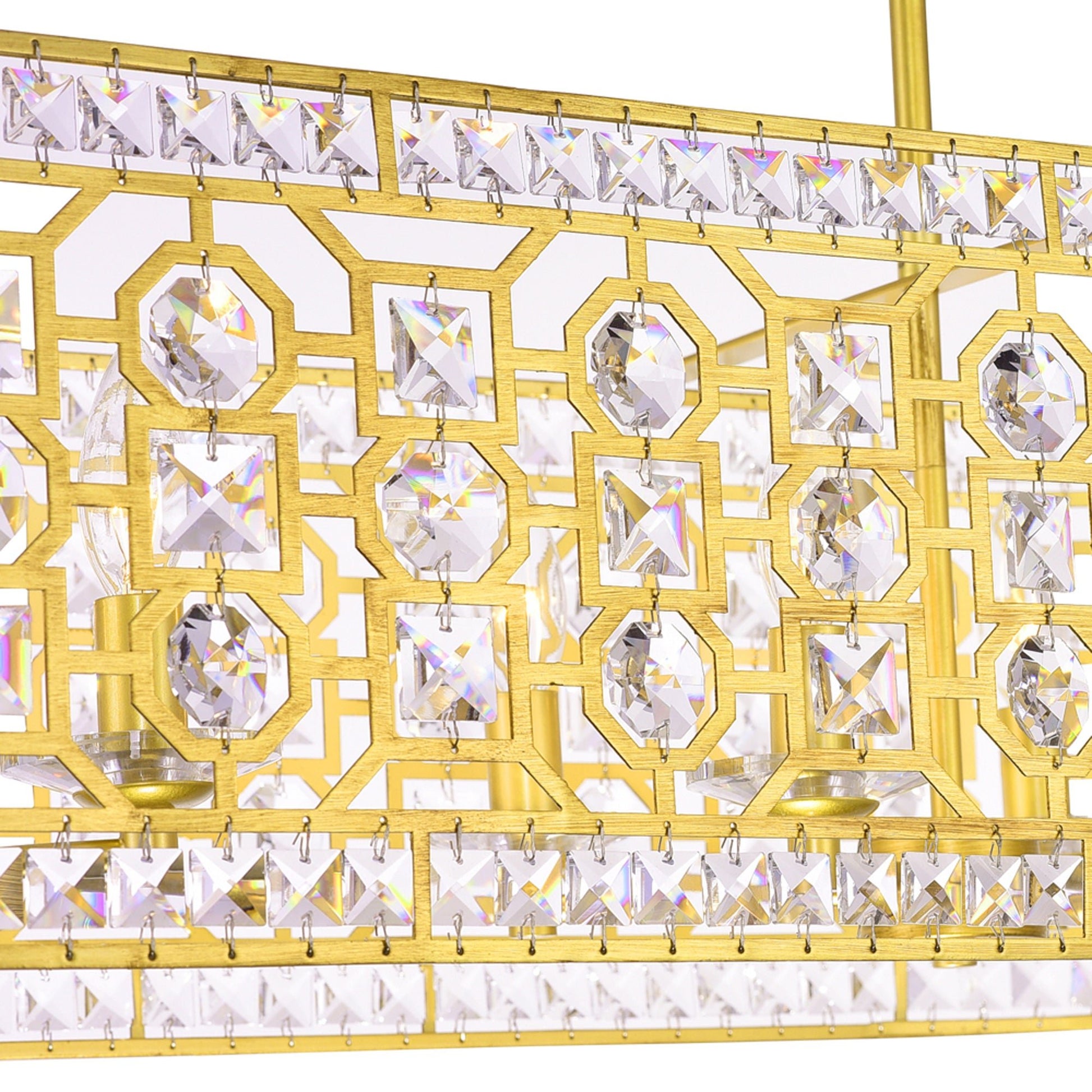 Belinda 8 Light Champagne Chandelier - CWI Lighting