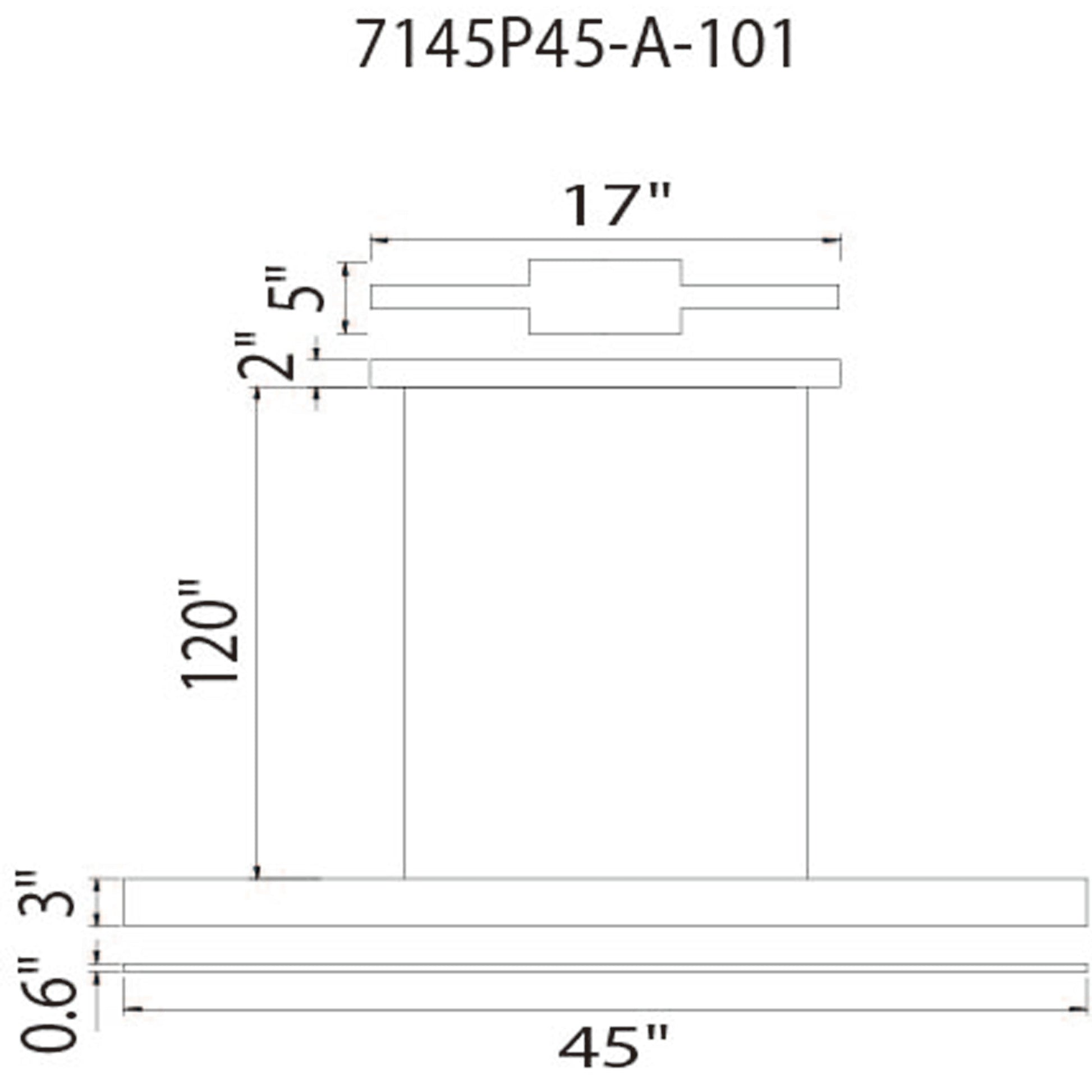 Bellagio Integrated LED 45in Black Chandelier - CWI Lighting