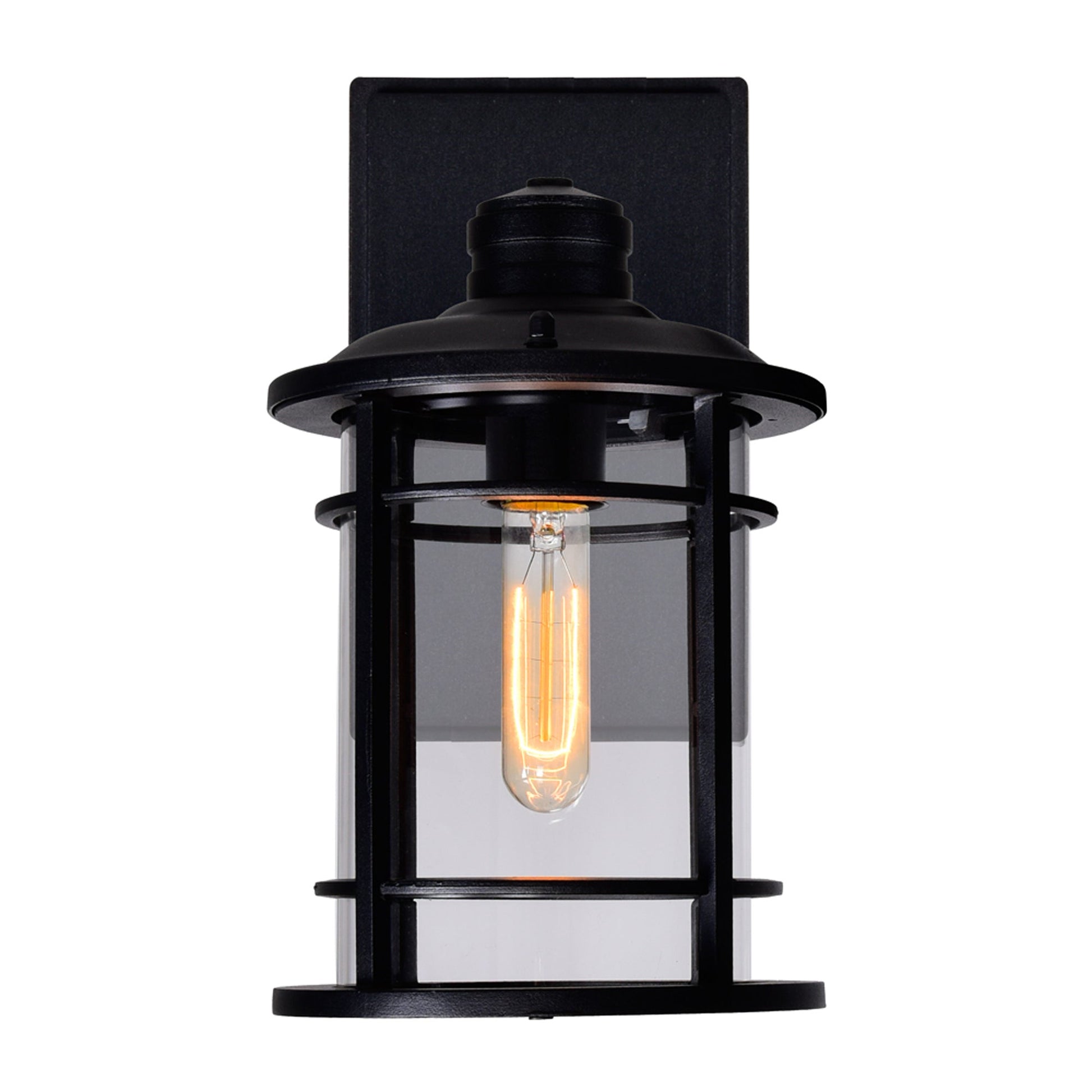 Belmont 1 Light Black Outdoor Wall Lantern - CWI Lighting