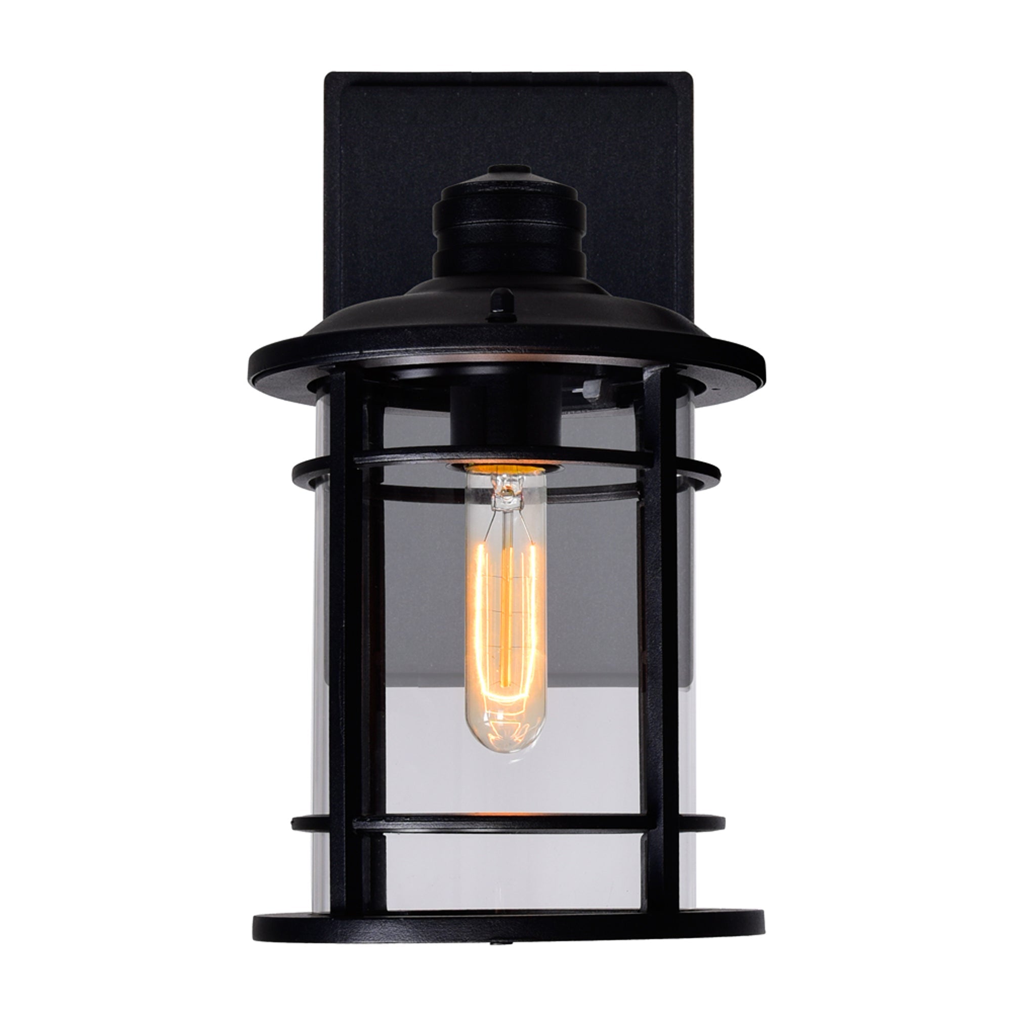 Belmont 1 Light Black Outdoor Wall Lantern - CWI Lighting
