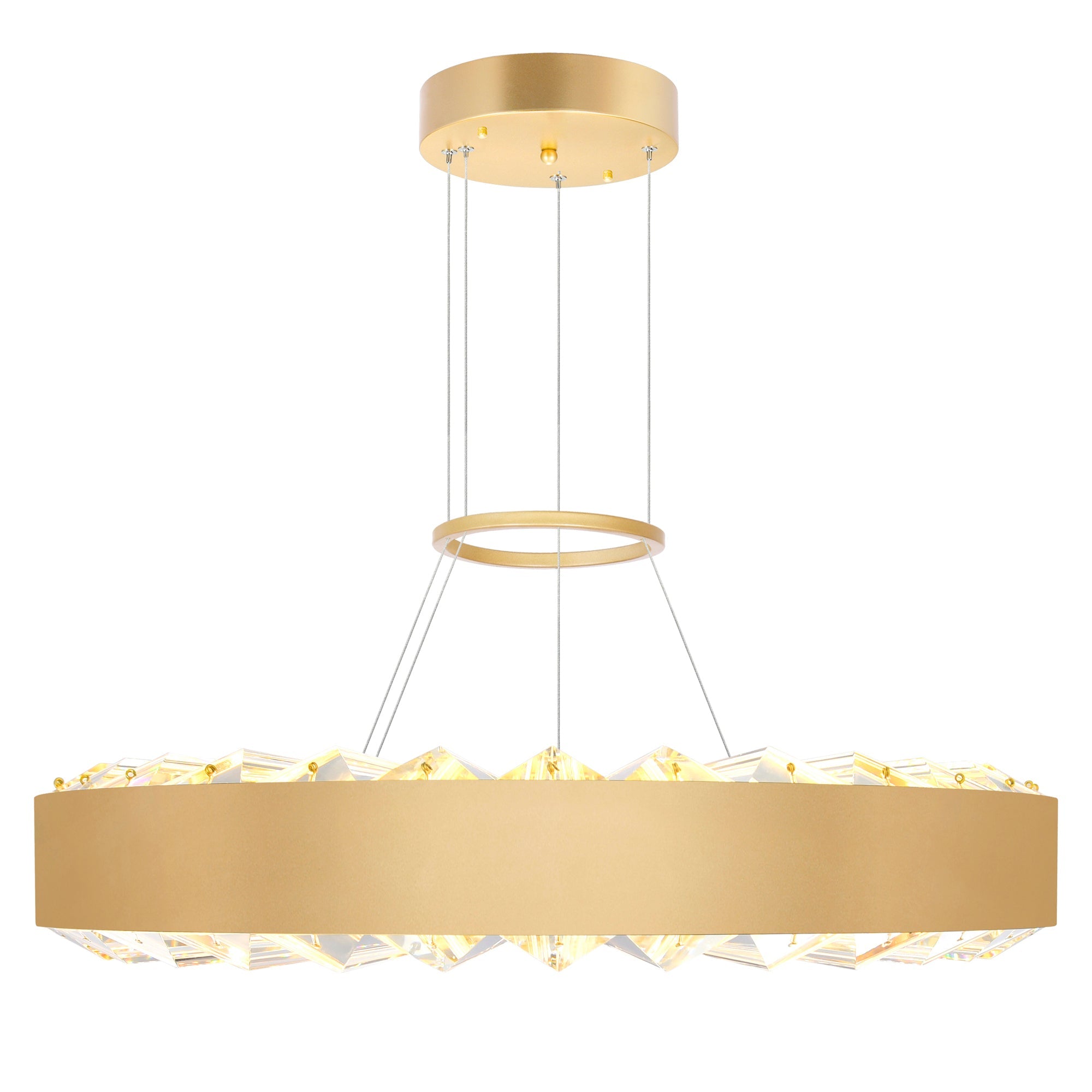 Bjoux LED Chandelier With Sun Gold Finish - CWI Lighting