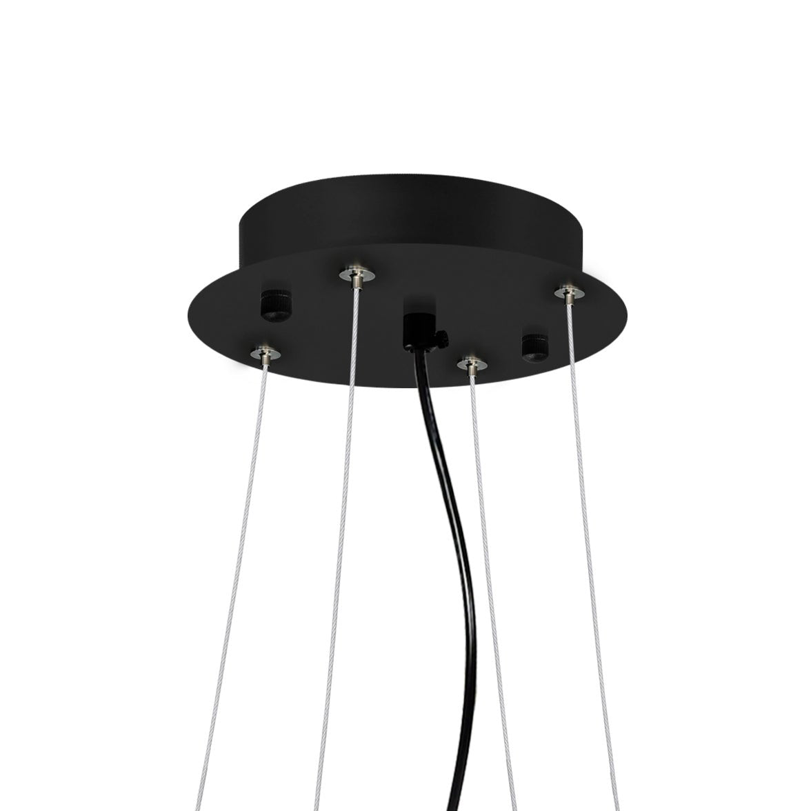 Black Round Suspension Kit - CWI Lighting