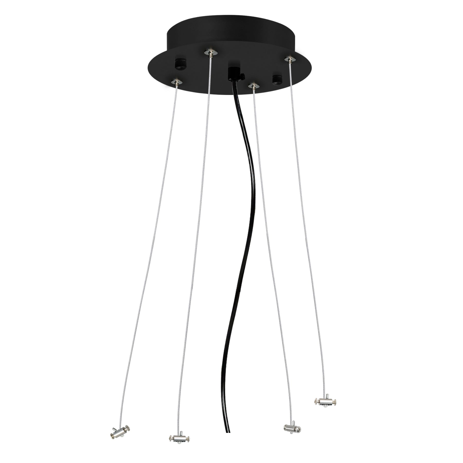 Black Round Suspension Kit - CWI Lighting