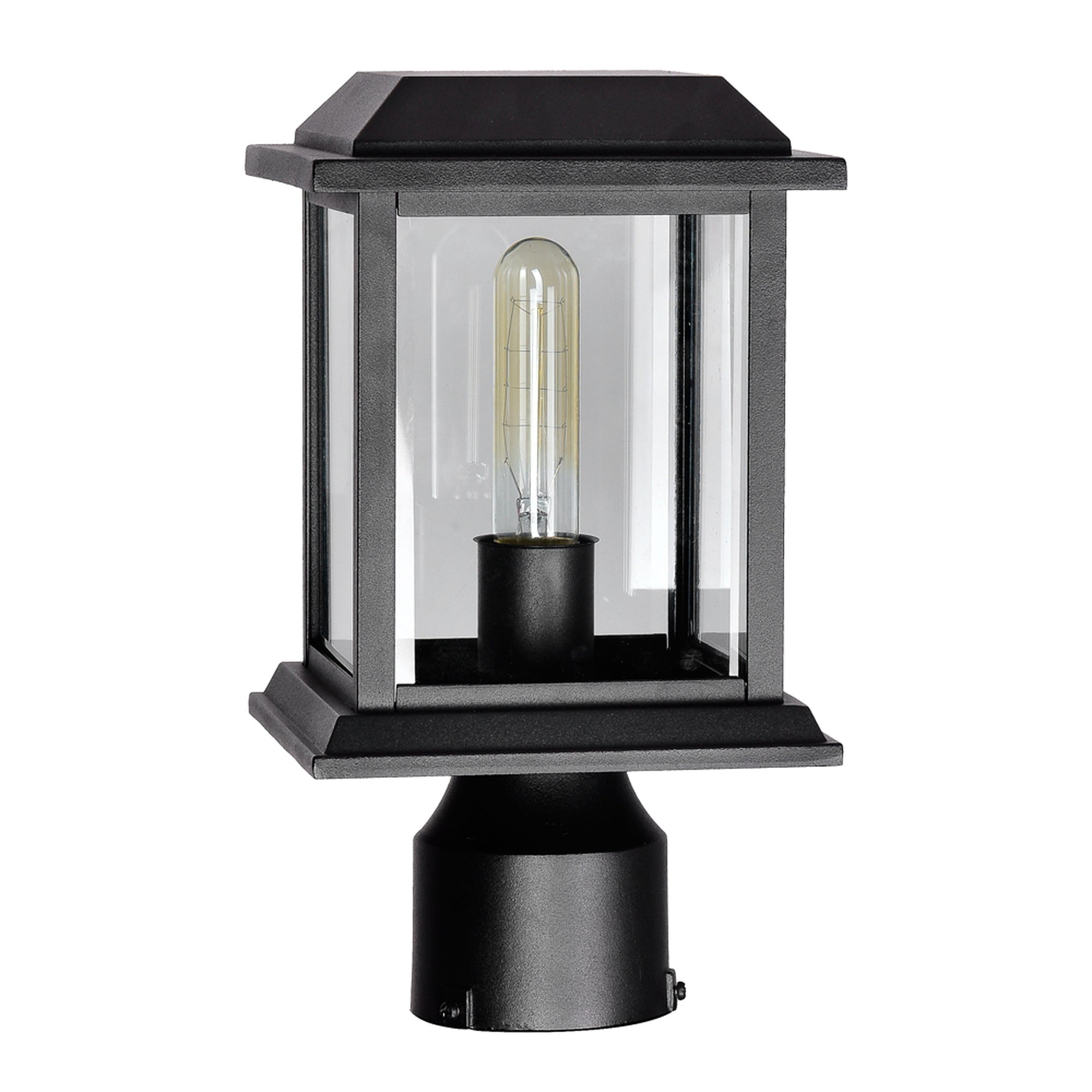 Blackbridge 1 Light Black Outdoor Lantern Head - CWI Lighting