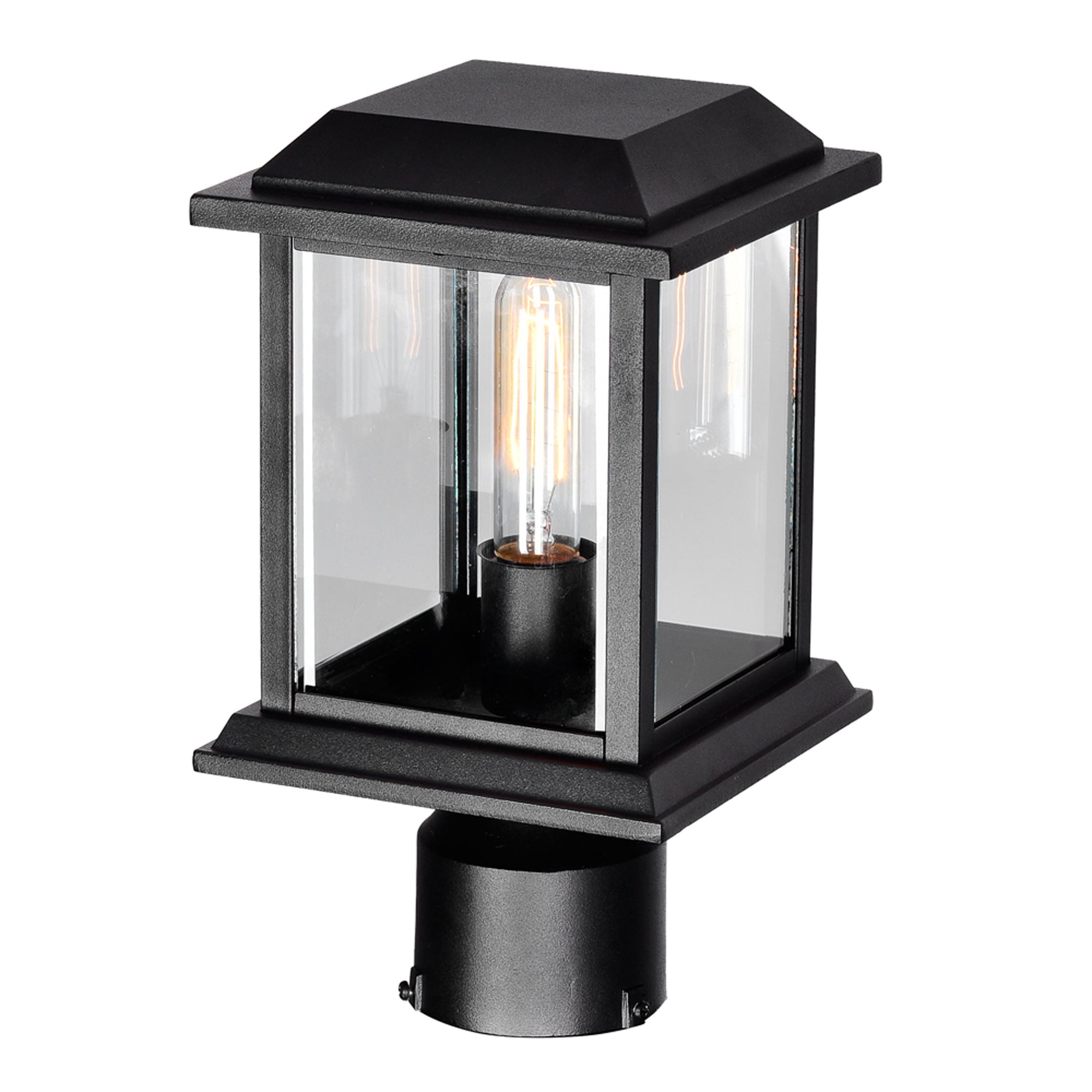 Blackbridge 1 Light Black Outdoor Lantern Head - CWI Lighting