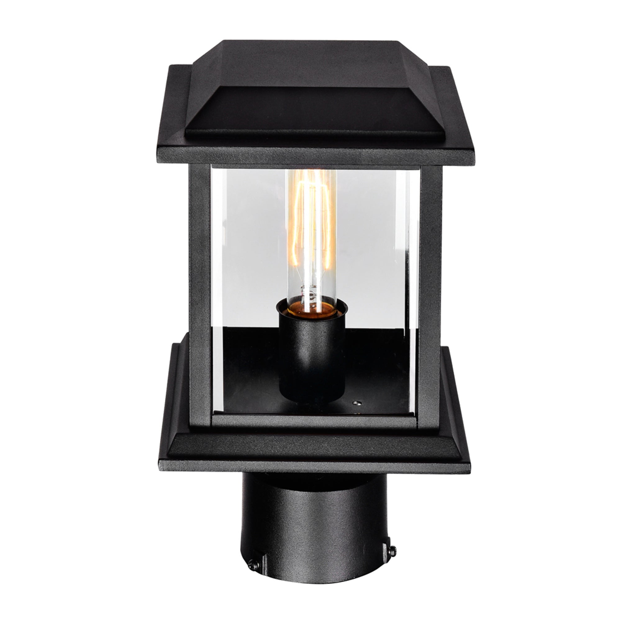 Blackbridge 1 Light Black Outdoor Lantern Head - CWI Lighting