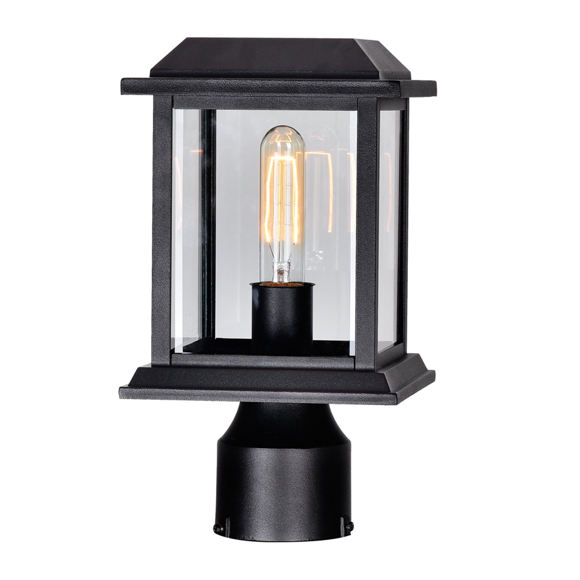 Blackbridge 1 Light Black Outdoor Lantern Head - CWI Lighting