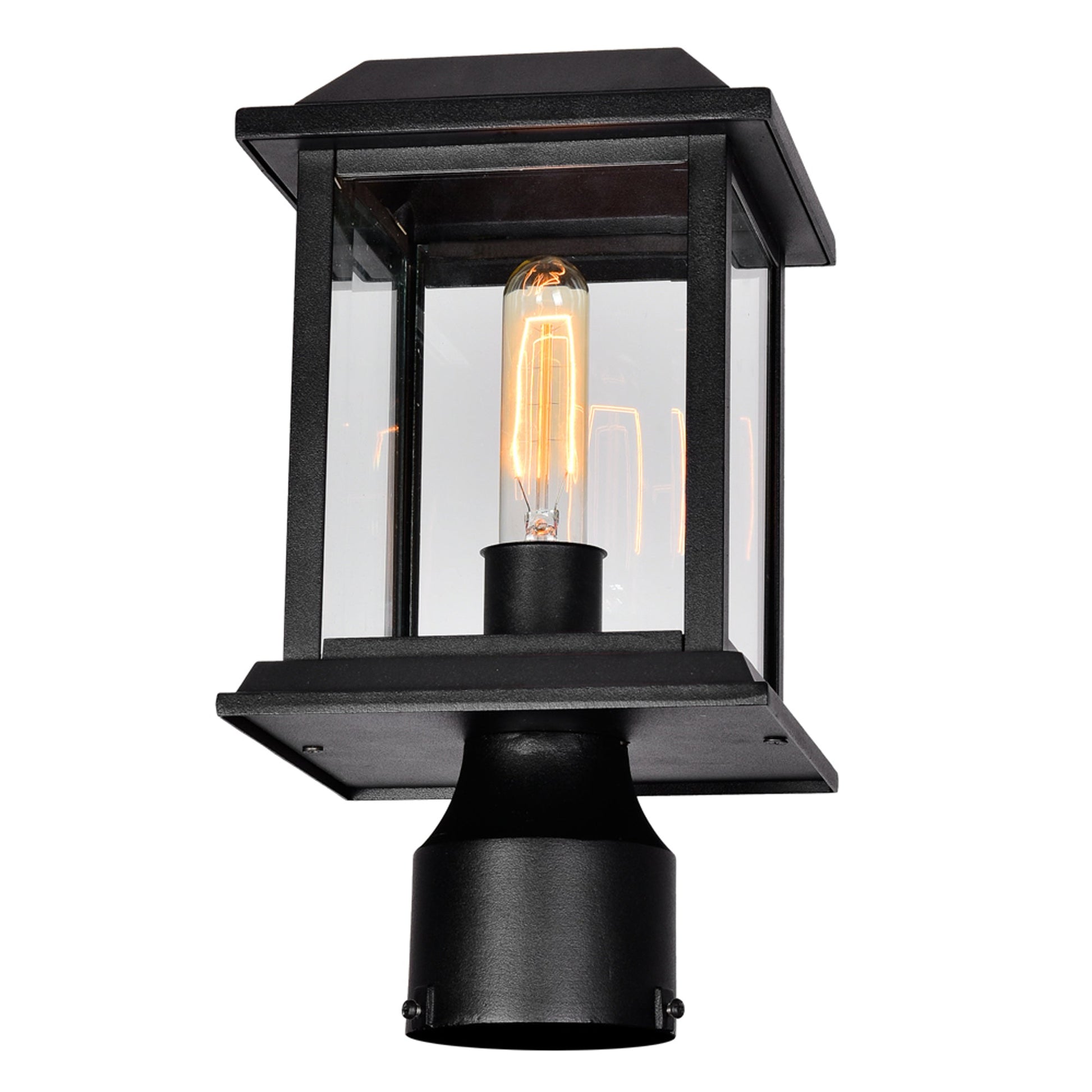 Blackbridge 1 Light Black Outdoor Lantern Head - CWI Lighting