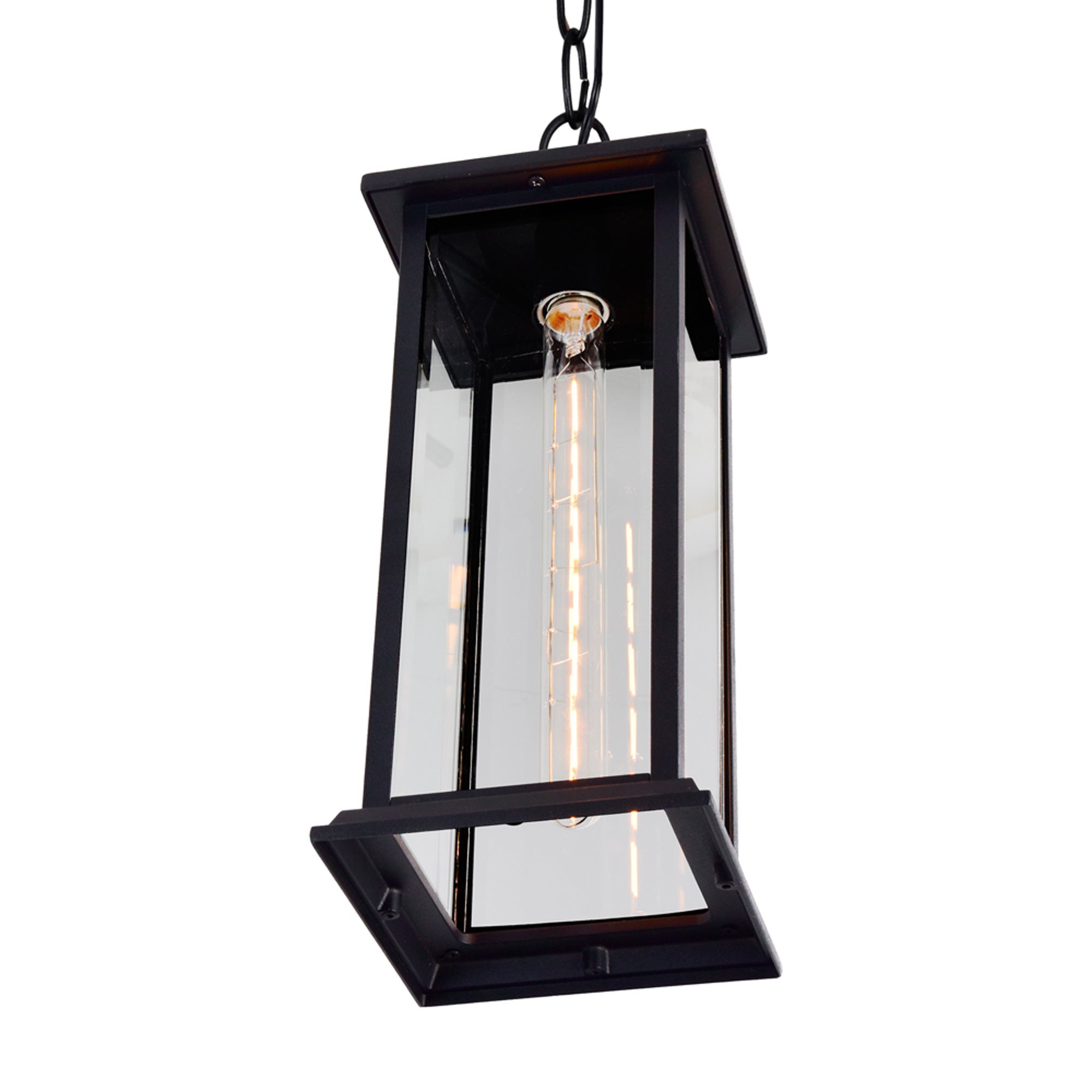 Blackbridge 1 Light Black Outdoor Pendant - CWI Lighting
