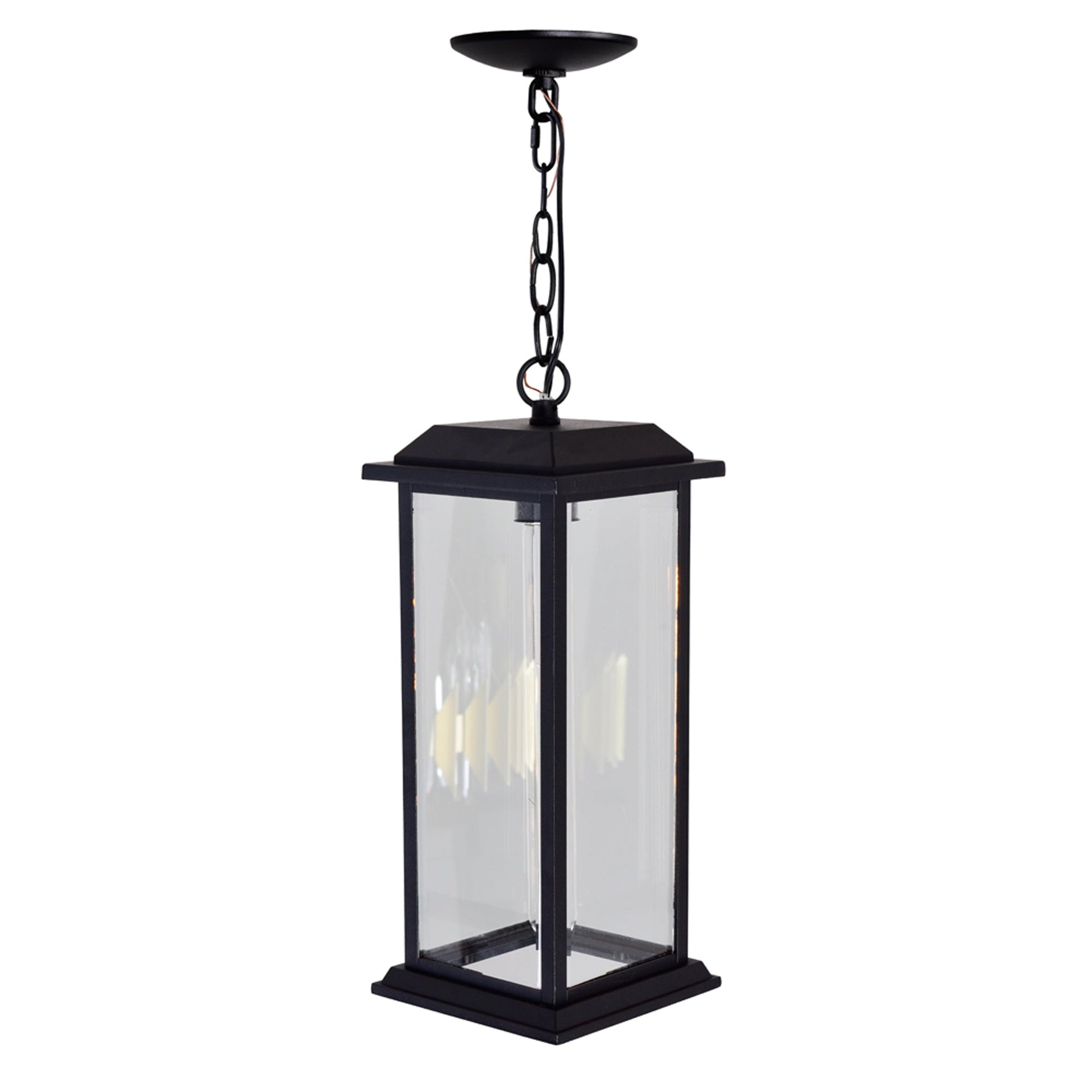 Blackbridge 1 Light Black Outdoor Pendant - CWI Lighting