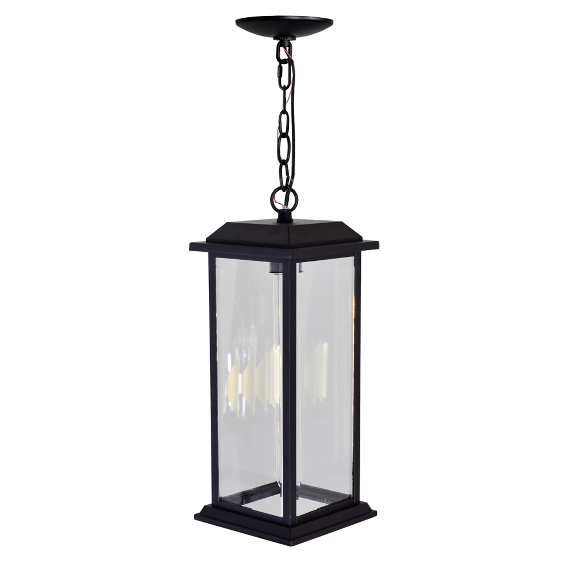 Blackbridge 1 Light Black Outdoor Pendant - CWI Lighting