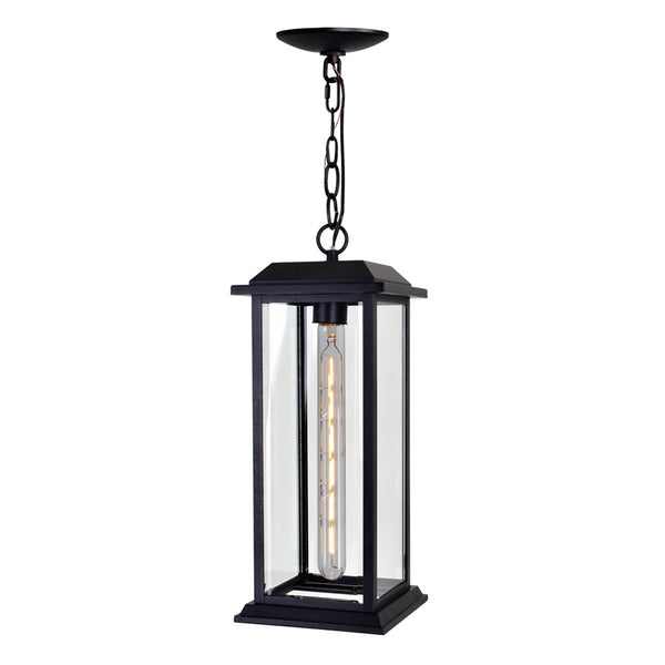 Blackbridge 1 Light Black Outdoor Pendant - CWI Lighting