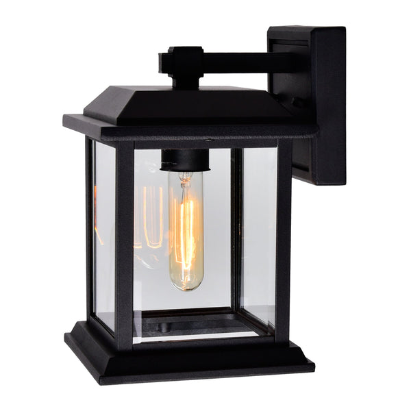 Blackbridge 1 Light Black Outdoor Wall Lantern – CWI Lighting