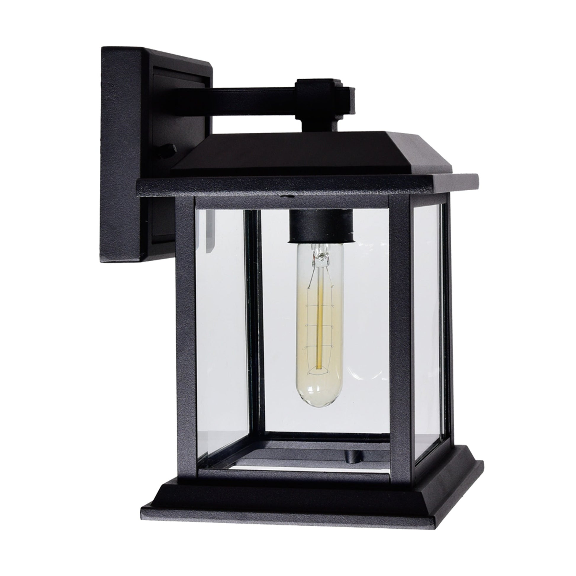 Blackbridge 1 Light Black Outdoor Wall Lantern - CWI Lighting