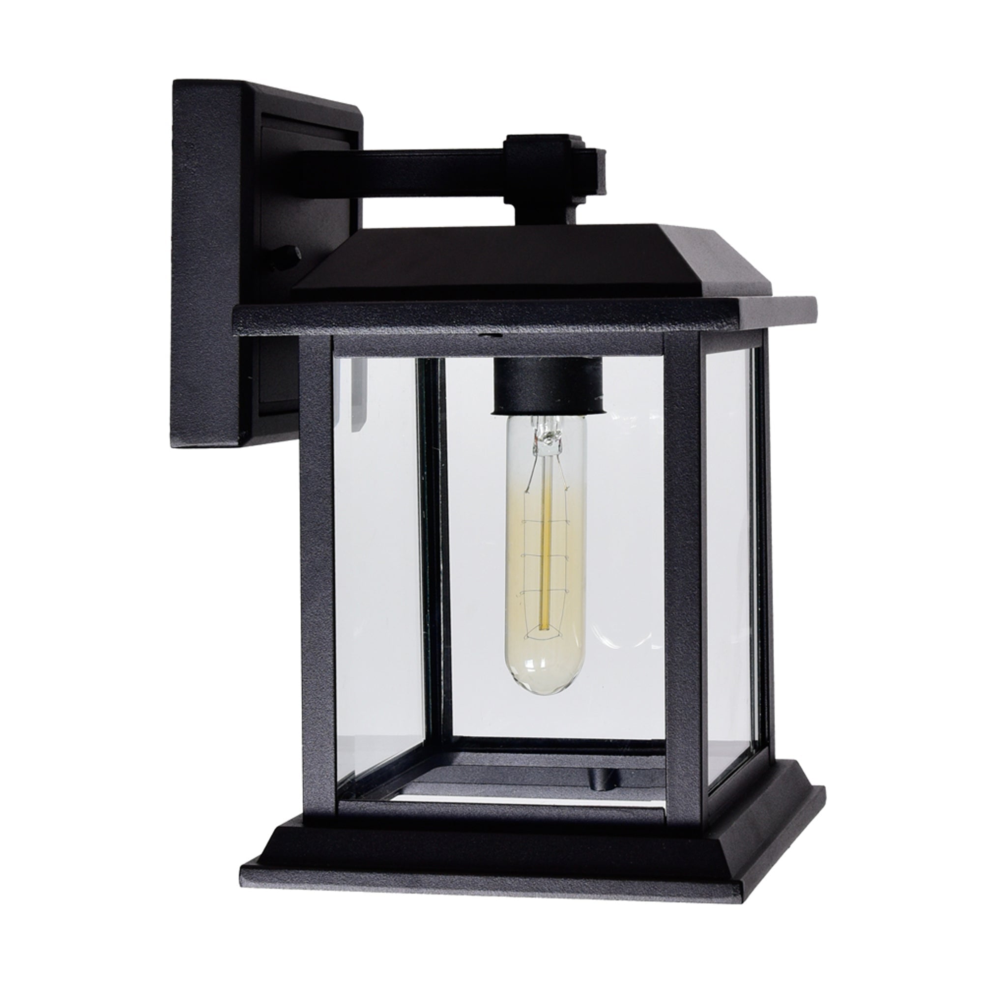 Blackbridge 1 Light Black Outdoor Wall Lantern - CWI Lighting